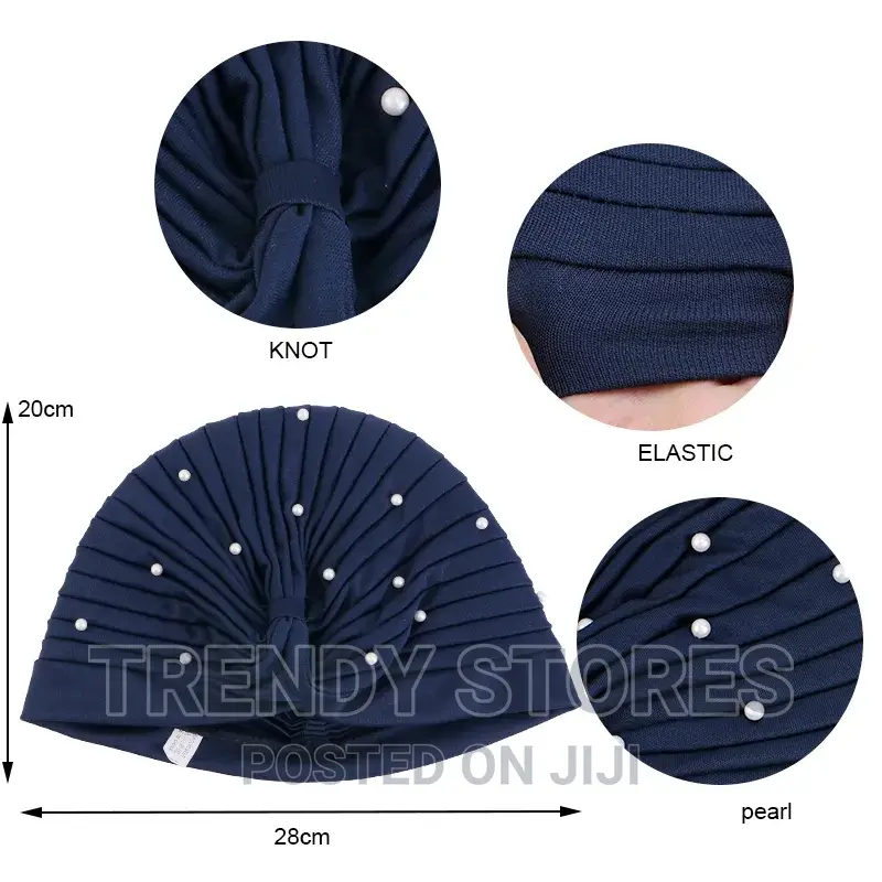 Beaded Pleated Headwrap