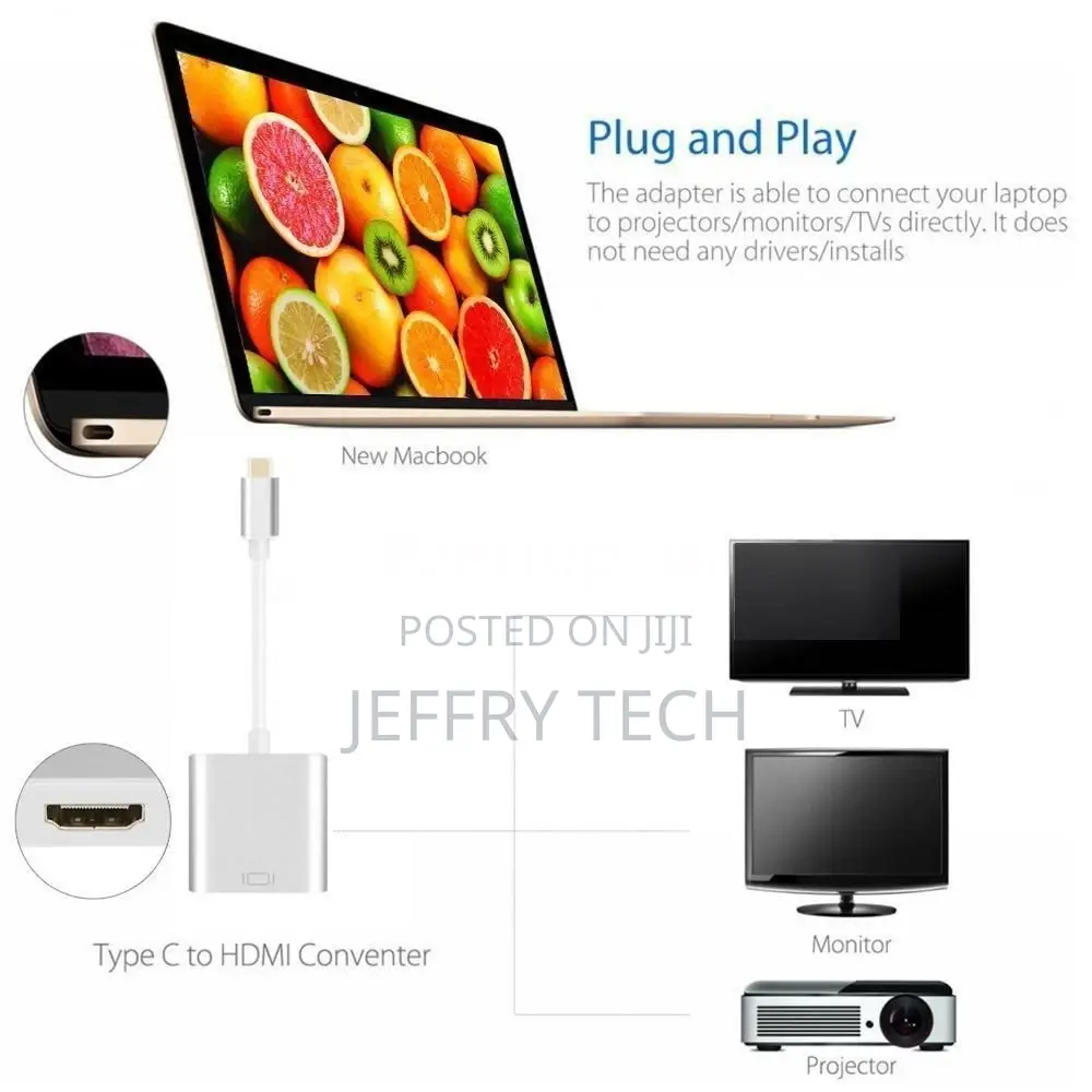 Type-C to HDMI Adapter Audio Video HD for Lenovo Idealpad