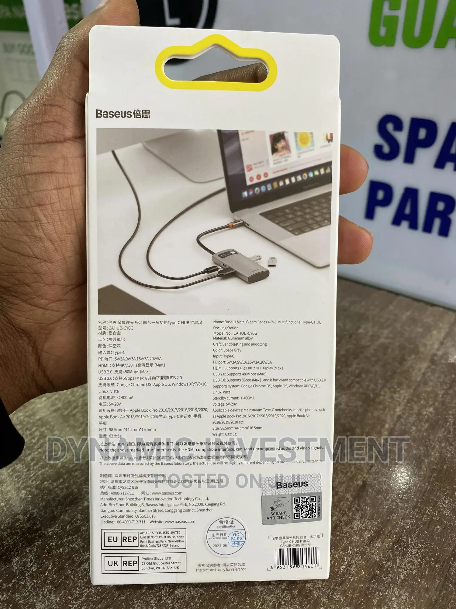 Baseus USB C Hub 4 in 1 Adapter With HDMI Type C Devices