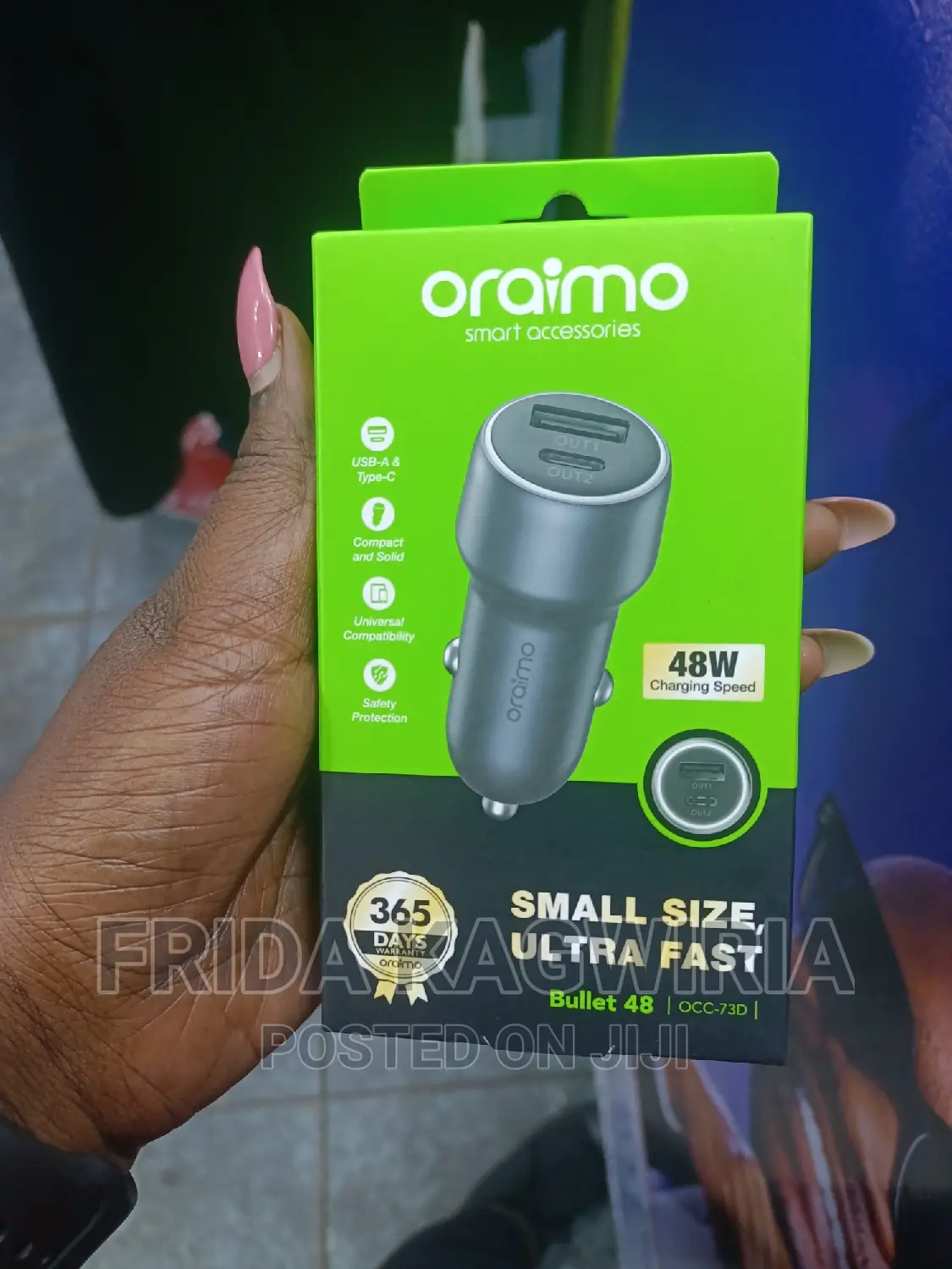 Oraimo 48W Bullet Car Charger