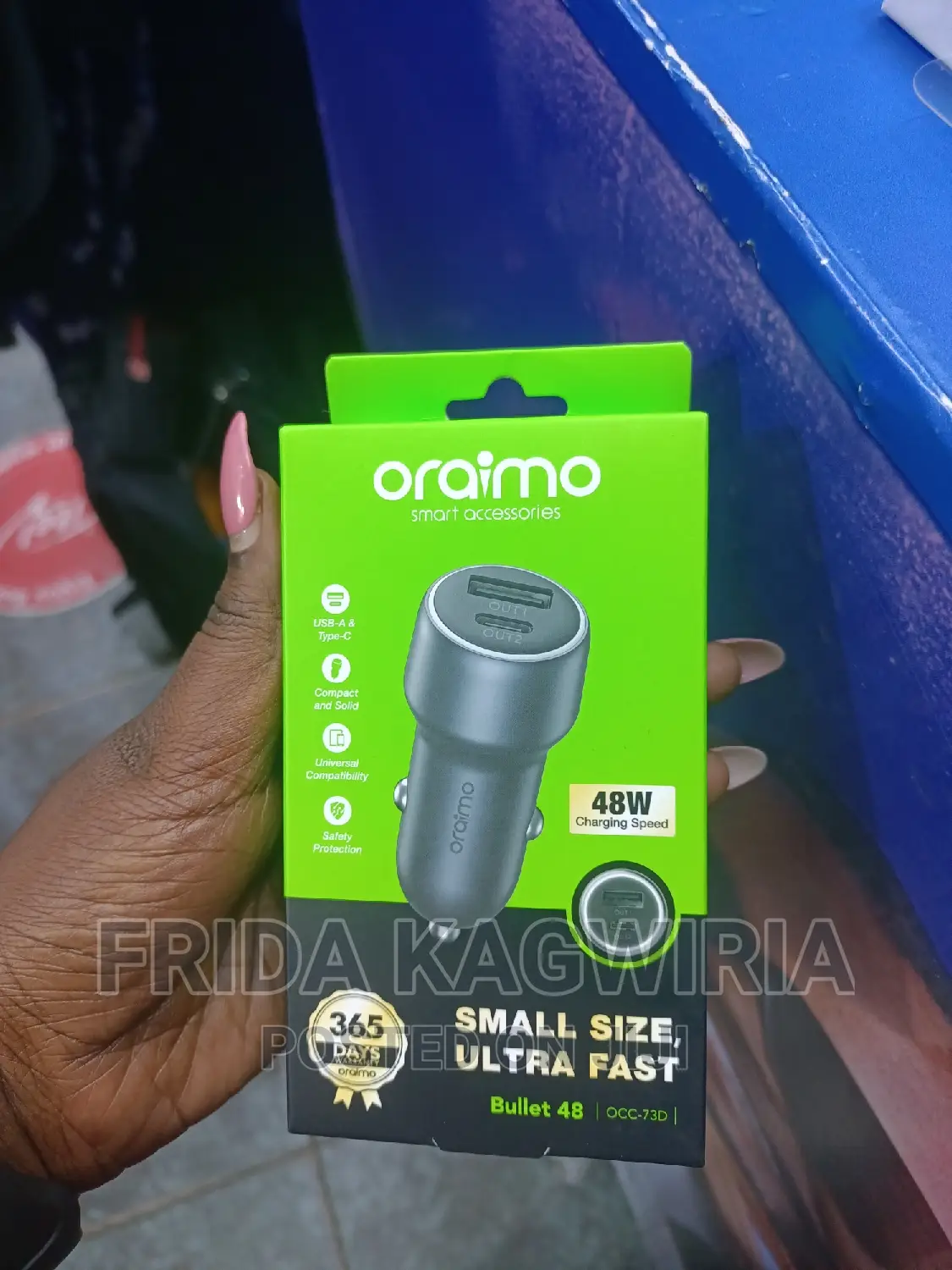 Oraimo 48W Bullet Car Charger