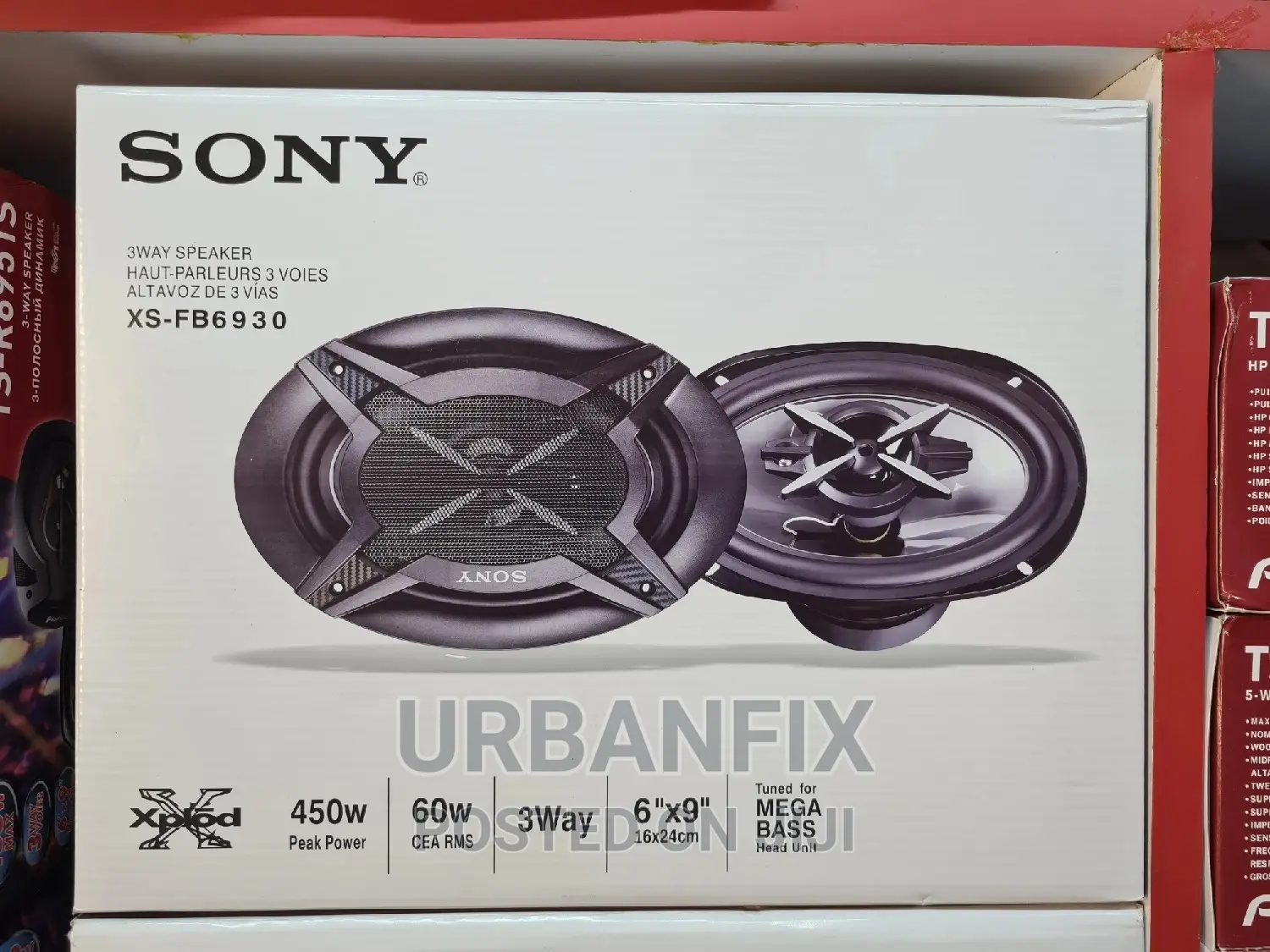 Sony 450 Watts 6 by 9 Oval Midrange Speakers