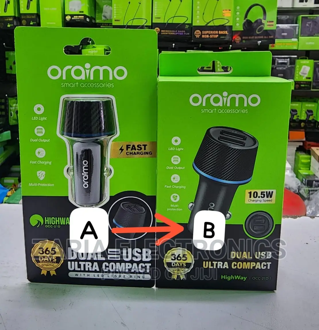 Oraimo 10,000mah Power Bank 12watts,Fast Charging
