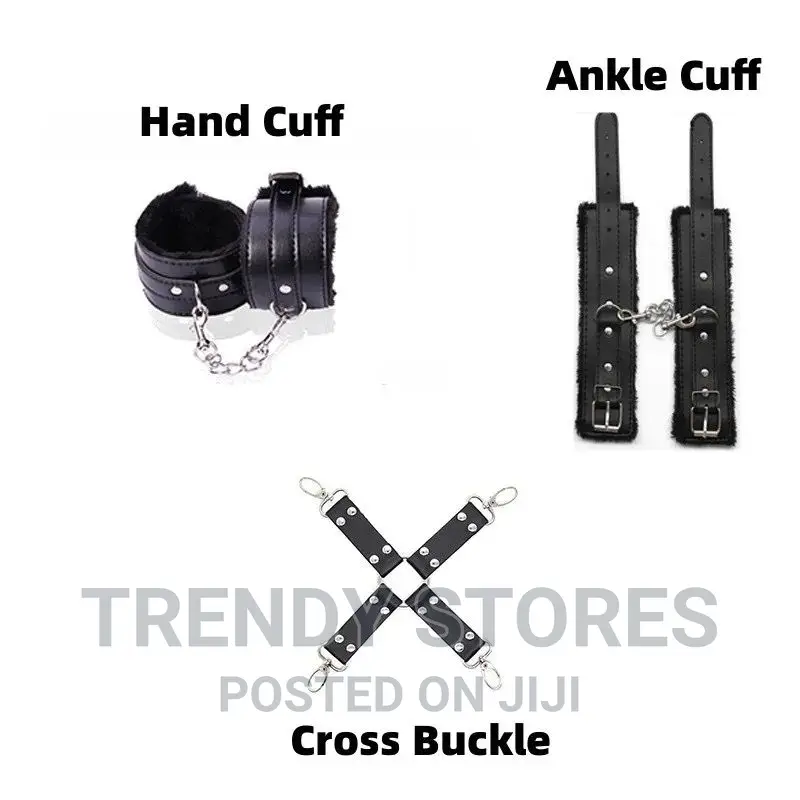 2 Pairs of Cuffs With a Cross Buckle