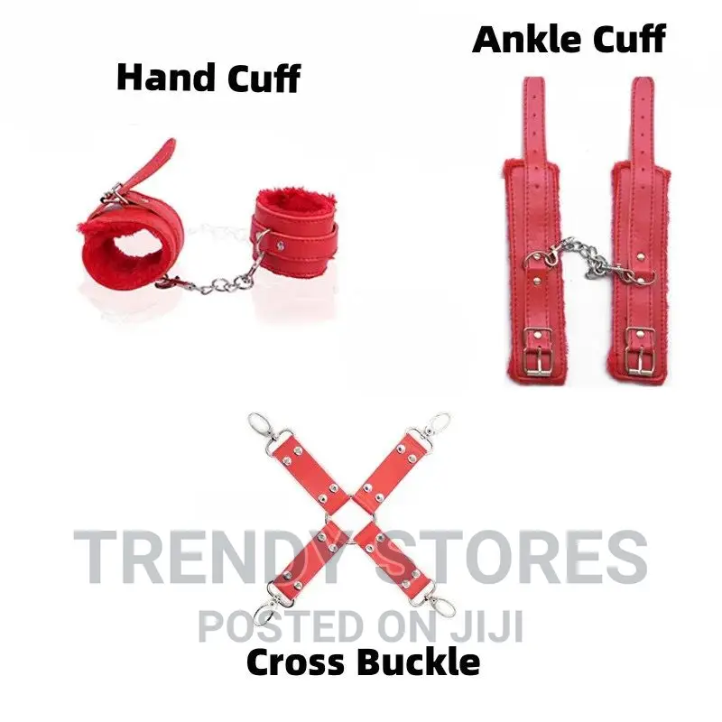 2 Pairs of Cuffs With a Cross Buckle