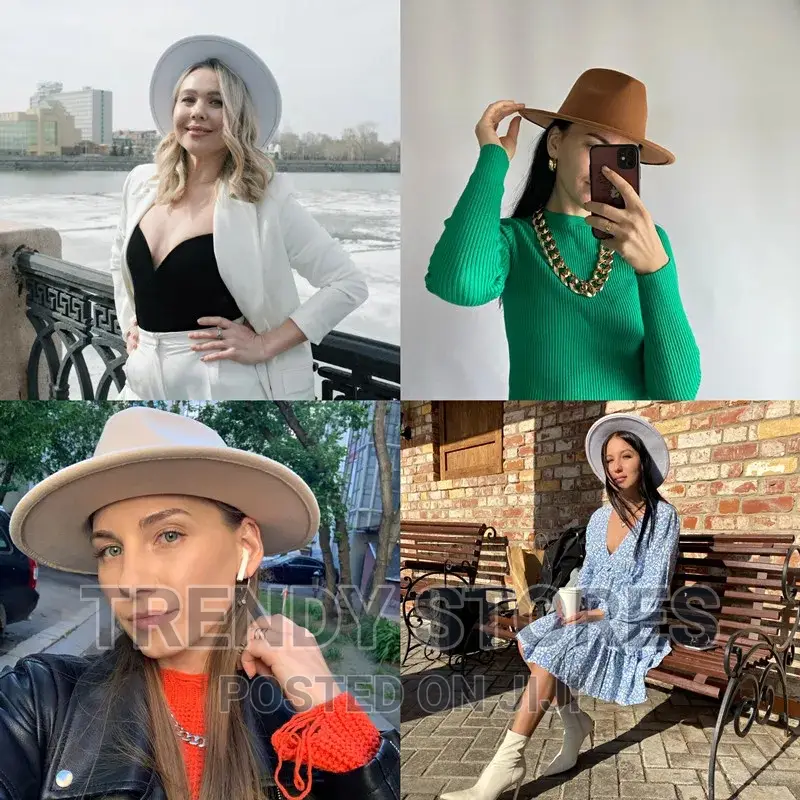 Wide Brim Unisex Fedora Hat