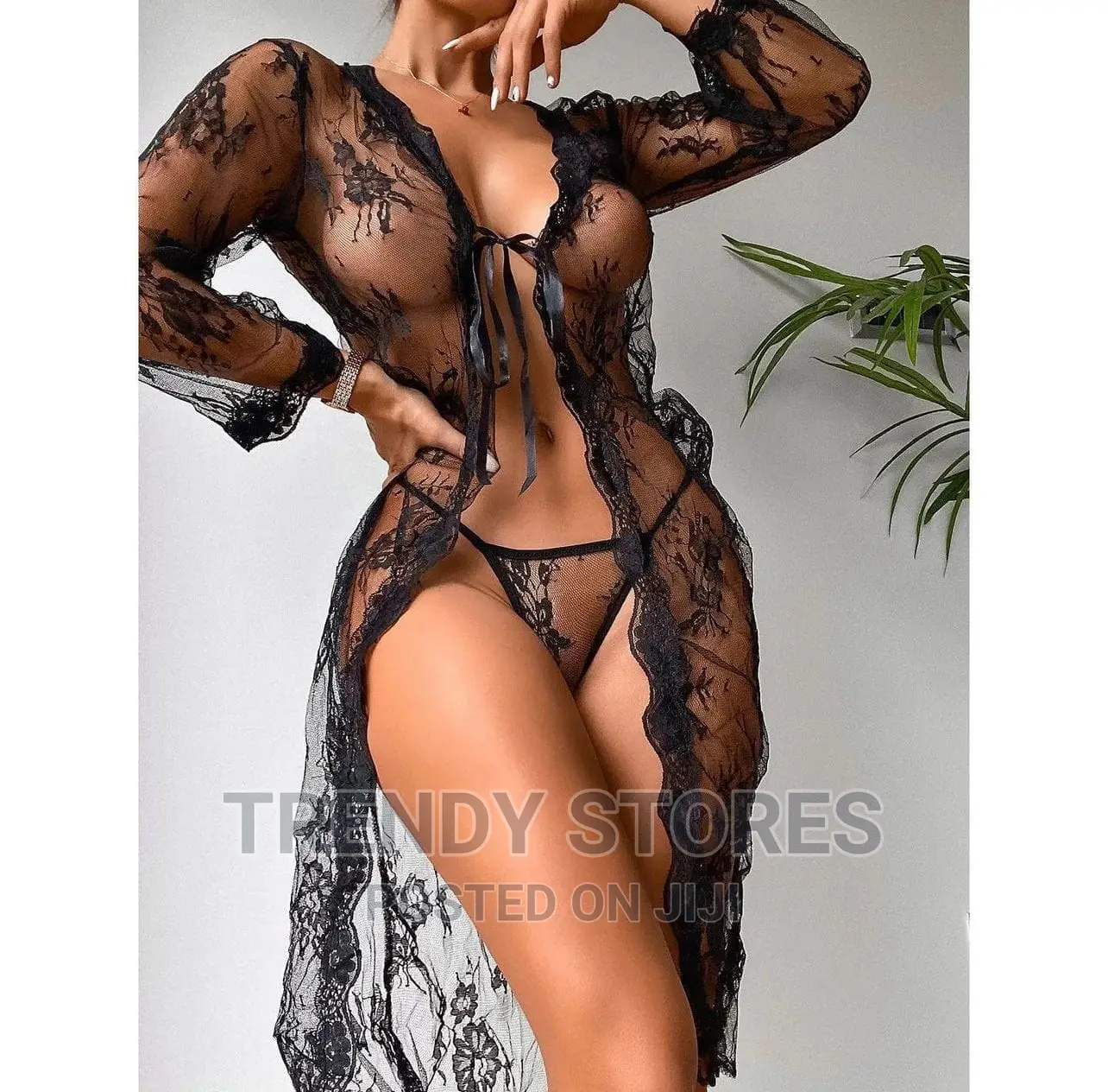 Long Sleeve Lace Robe
