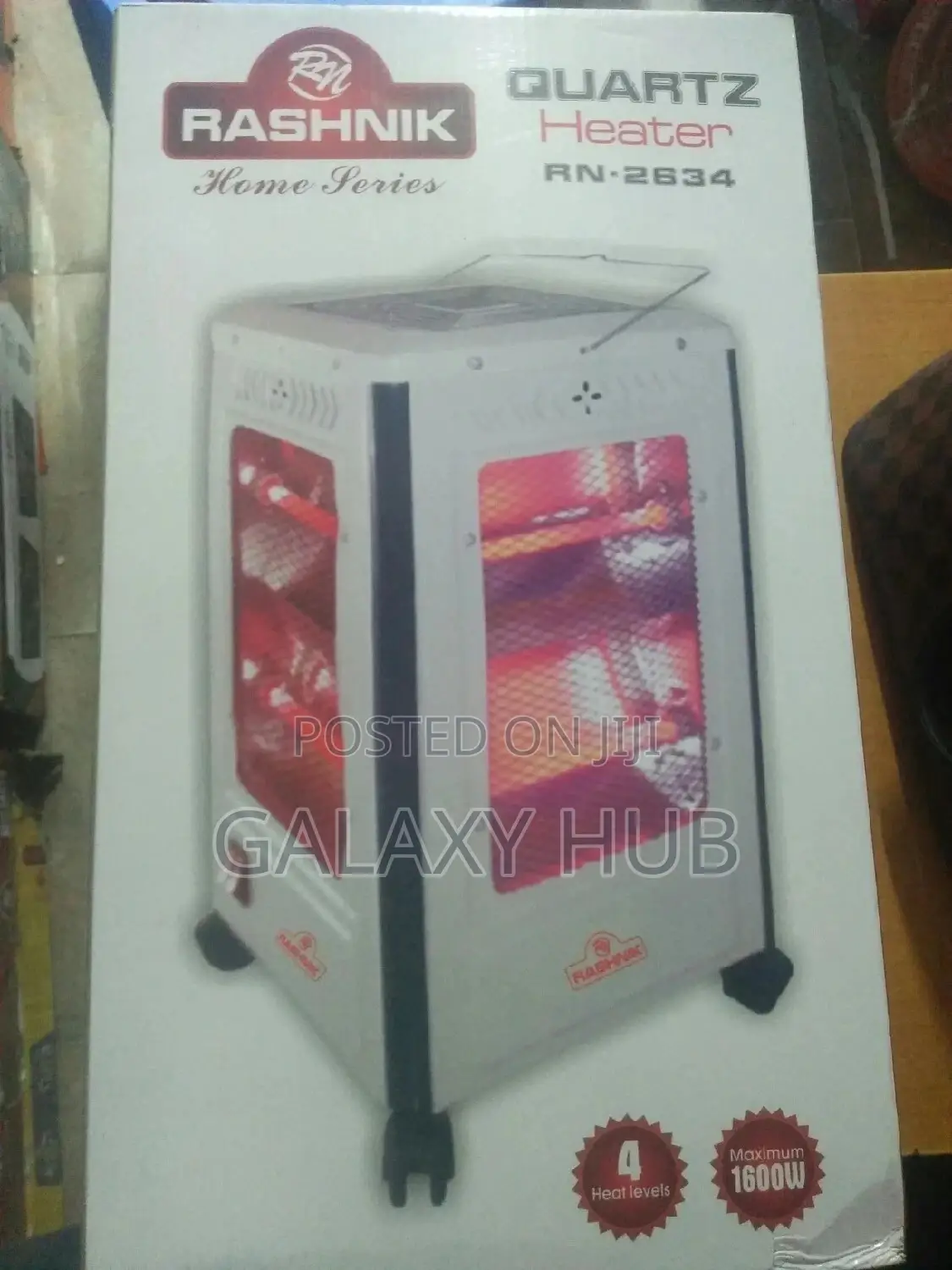 Rashnik 1600w Four Sided Quartz Halogen Room Heater