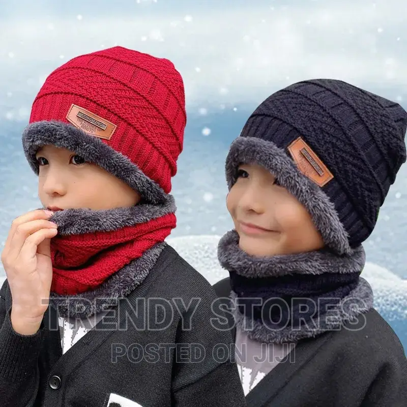 Kids Beenie Hat Scarf Set