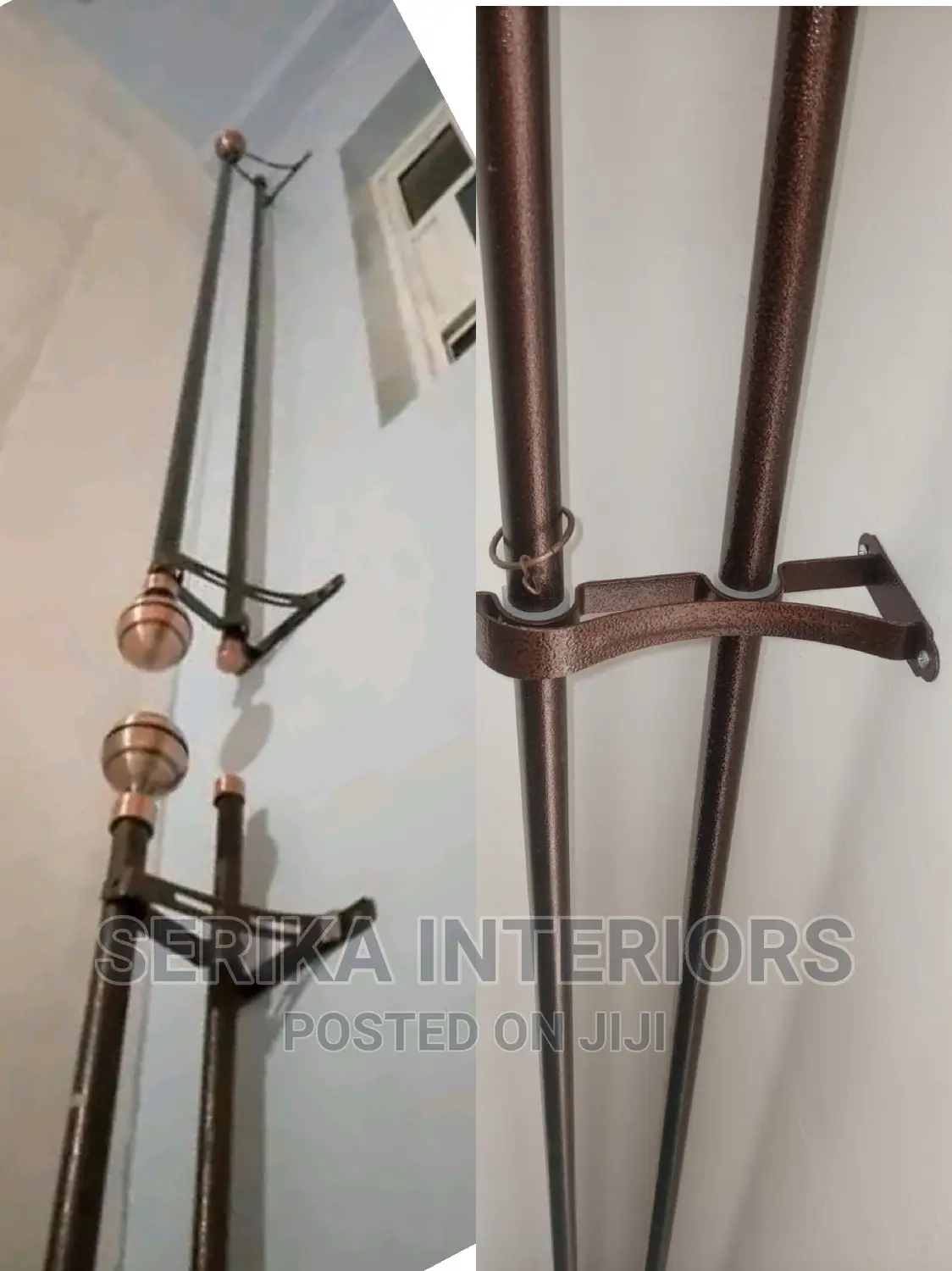 Double Jua Kali Curtain Rods Curtain Rods Curtain Rods