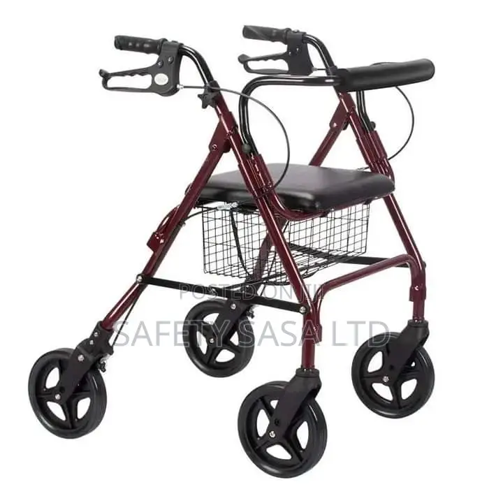 Rollator :Elderly Walking Four-Wheel Walking Aid Walking Aid