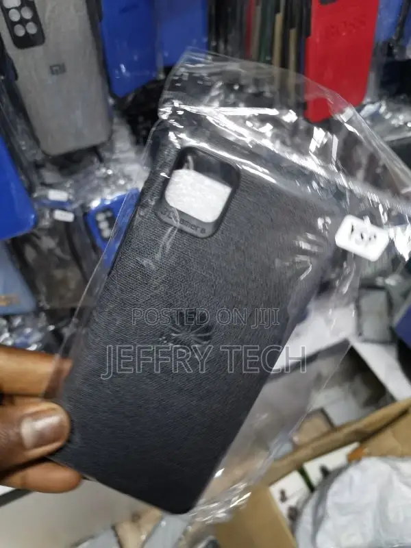 Huawei Y5p Black Fabric Jeans Texture Camera Protection Cas