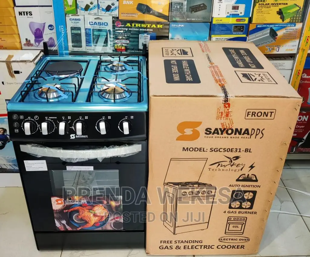 *Sayona Standing Cooker 3G+1E. Electric Oven 50cm*50cm.