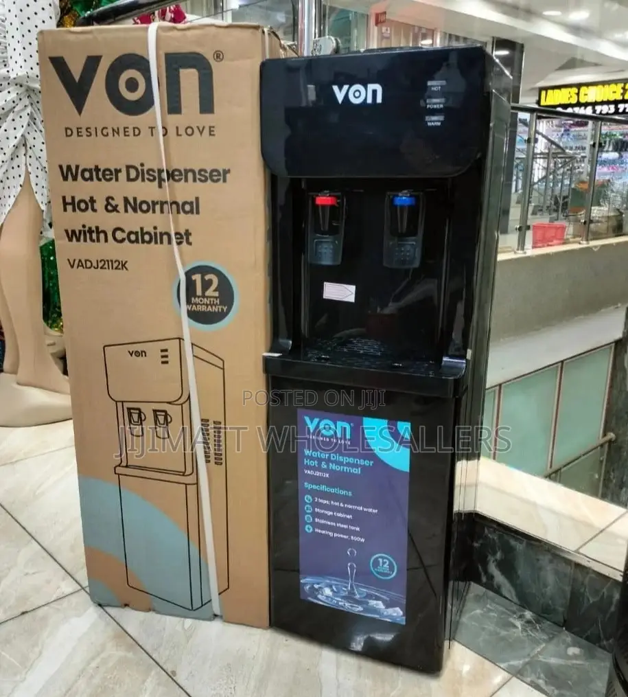 Von Hot and Normal Dispenser With Cabinet
