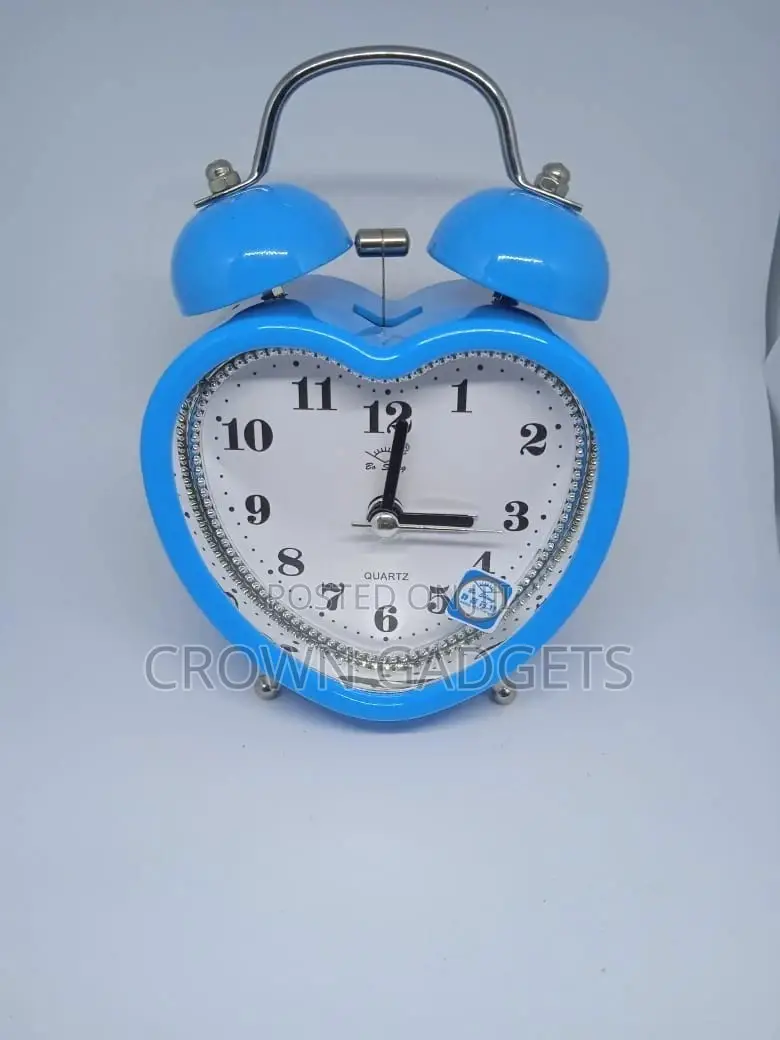 Generic Classic Double Bell Mini Alarm Clock Blue
