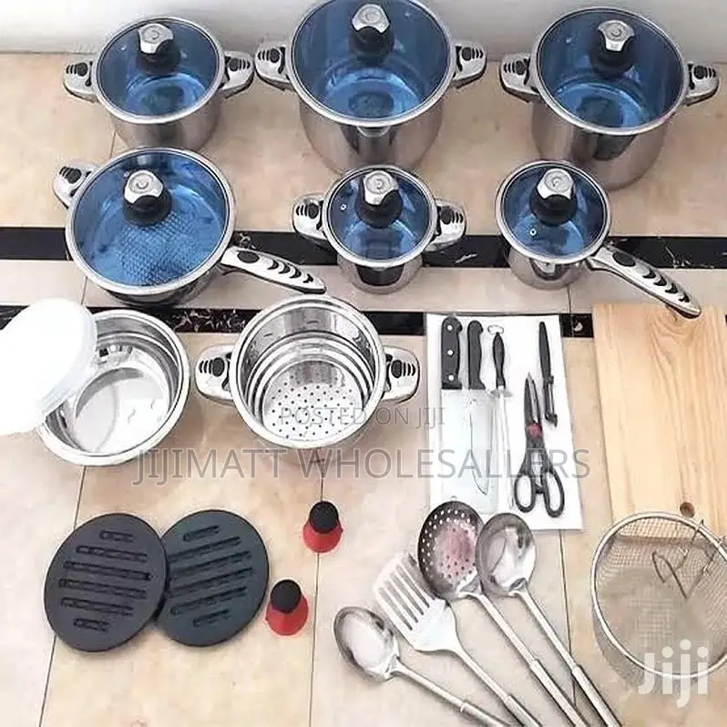 30pieces Cookware Set Stainless Steel