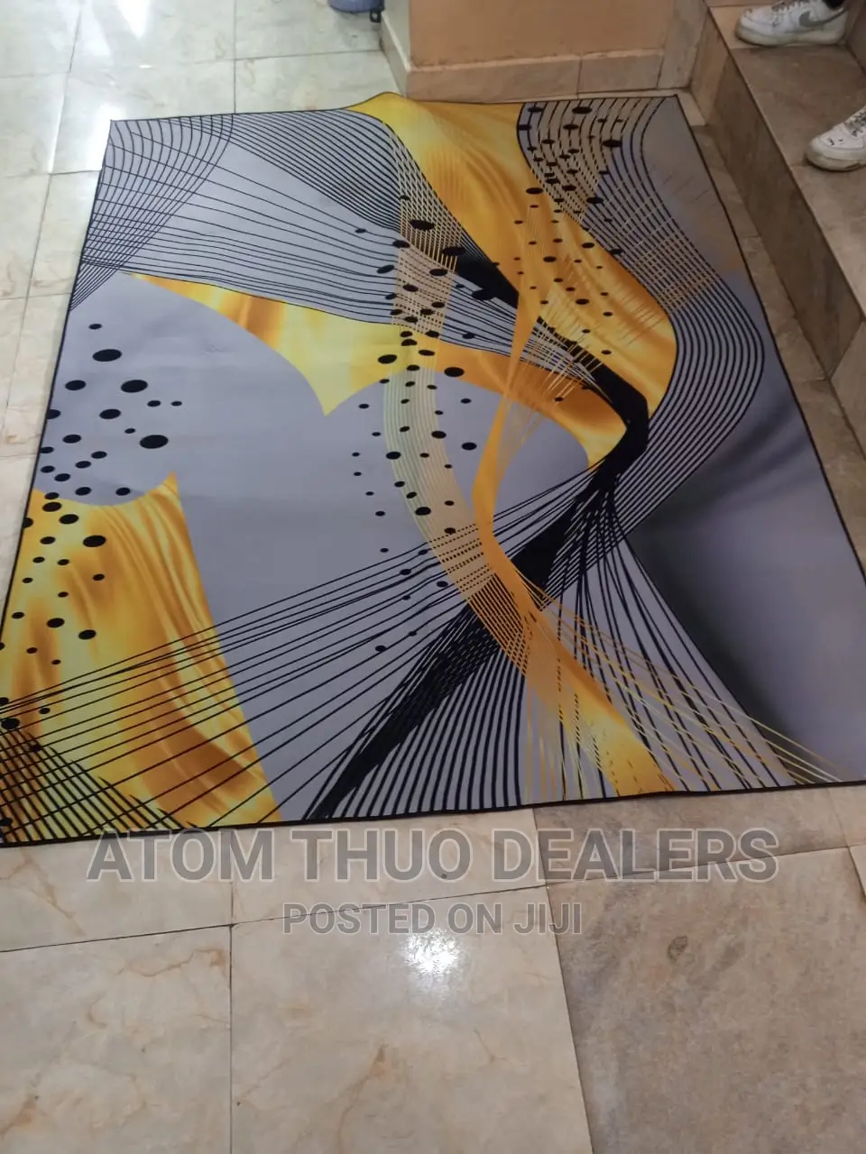 3D Capet/ 3 D Carpets 5*8 Grey Patched , ,. 