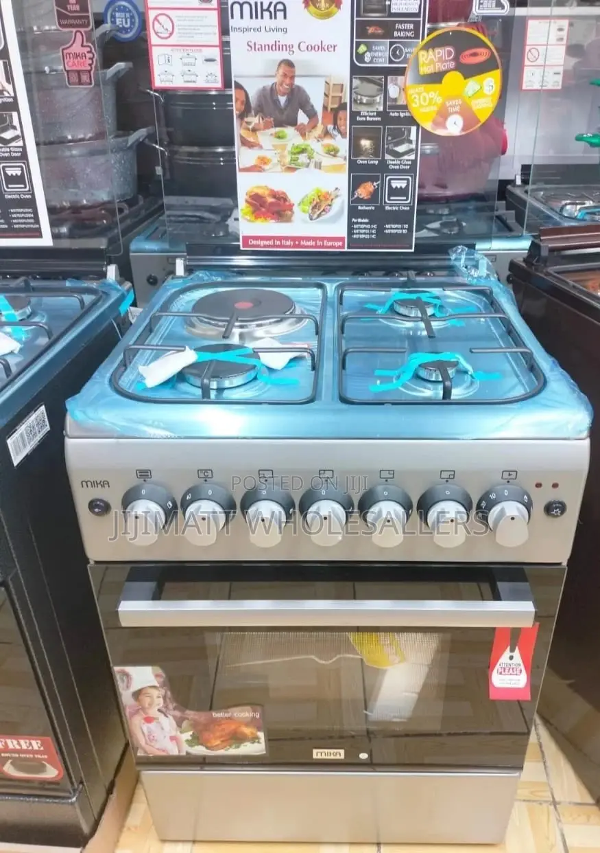 Cooker/Mika Standing Cooker 3G+1E 60*60cm Stainles Steel Top