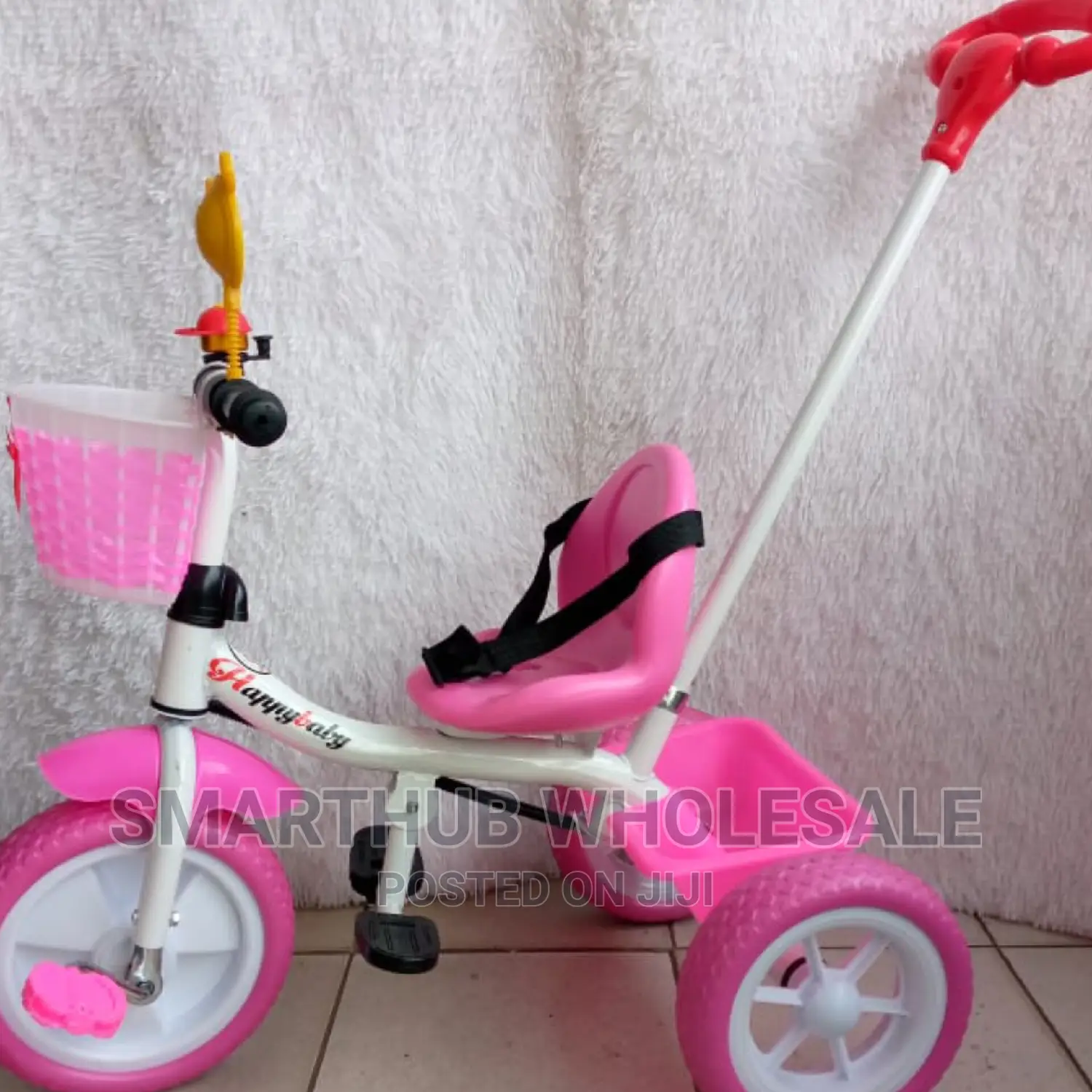 Tricycle,Tricycle With Push Handle Pink
