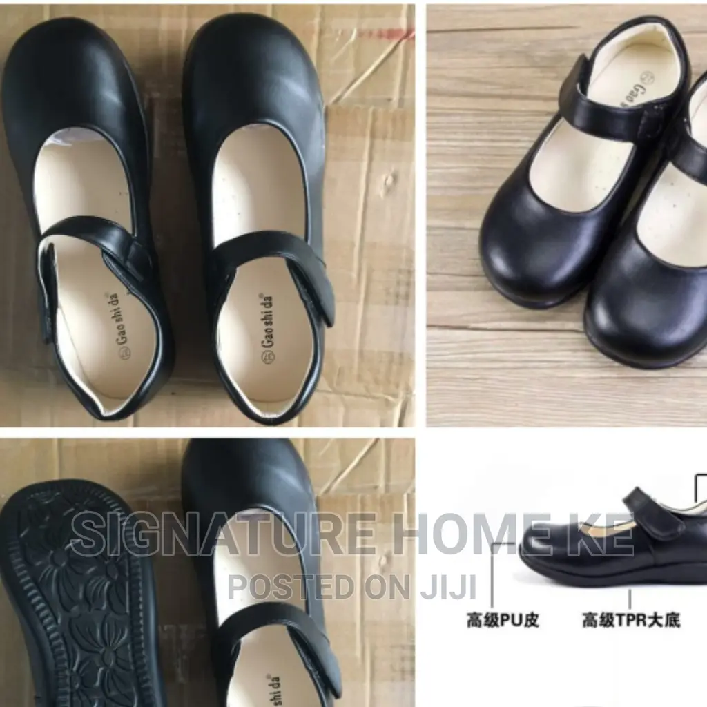 Girls High Quality Leather School Shoes