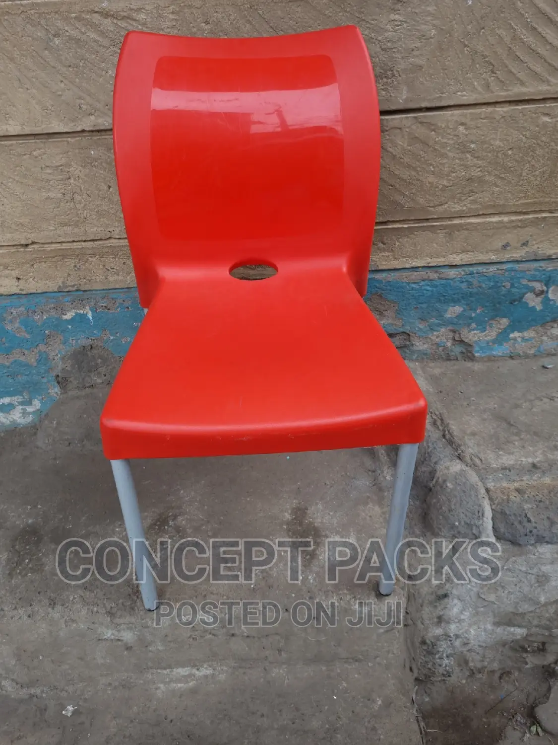 Assorted Plastic Chair With Metal Tubing Legs.