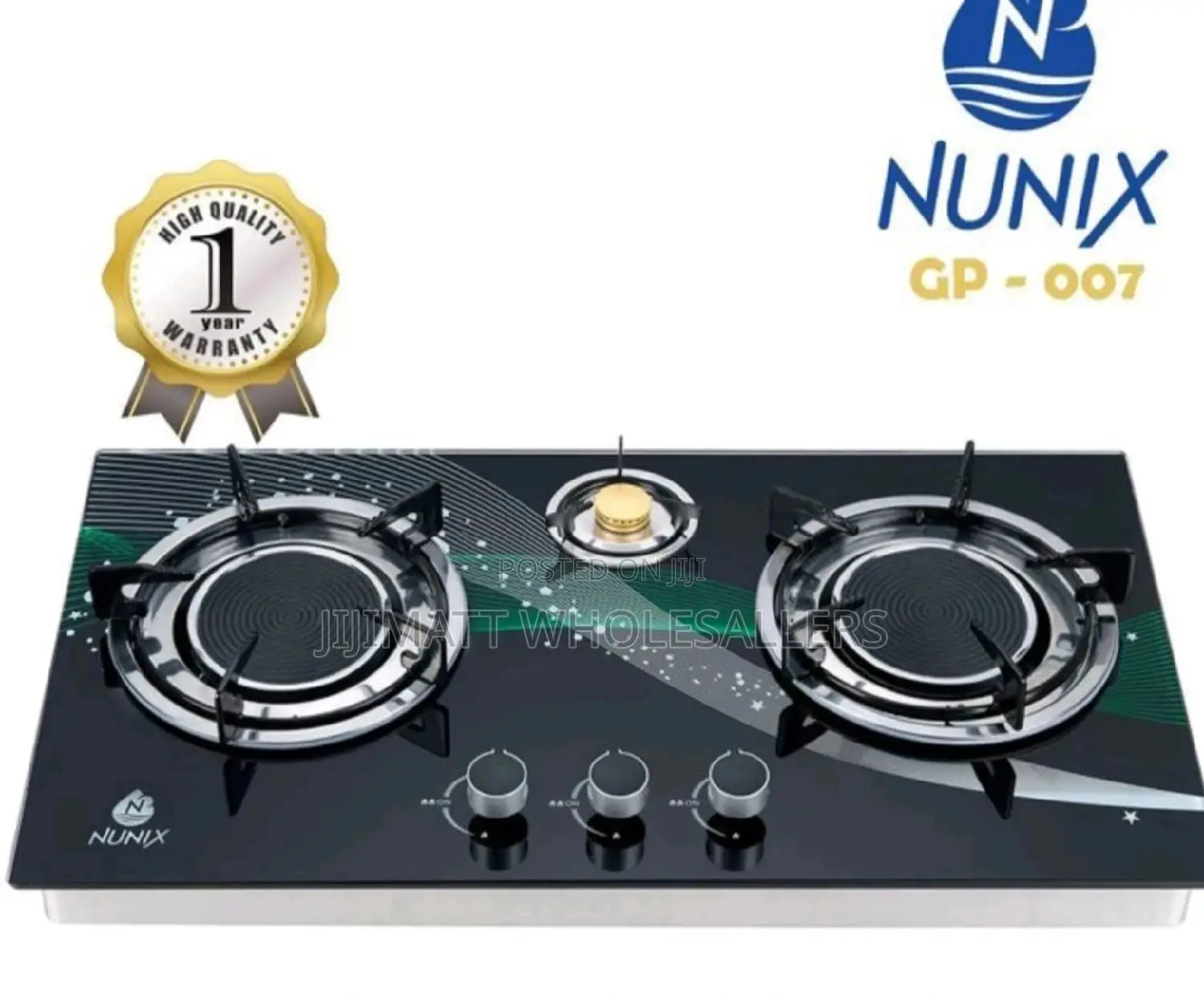 Nunix 3burner Low Gas Consumption Glass Top Table Infrared