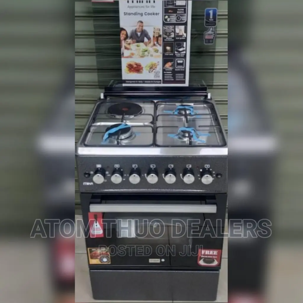 Mika Standing Cooker3g+1E 60*60 Electric Oven Stainless Top.