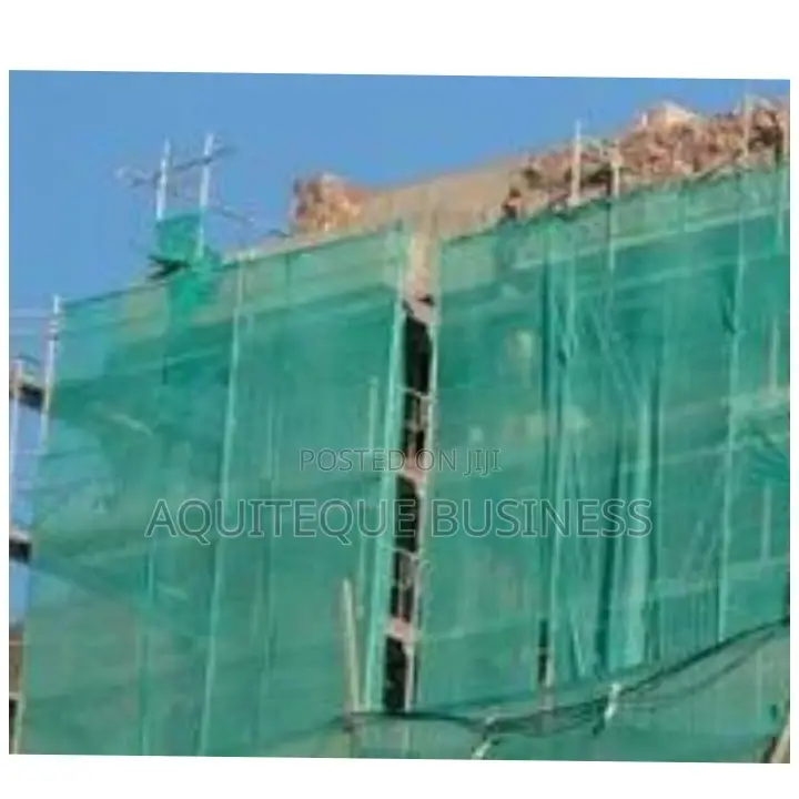 Construction Safety Nets. Green in Color