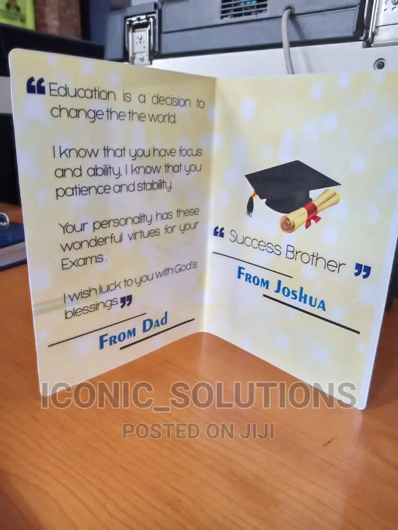 Custom A4-Size Success Cards