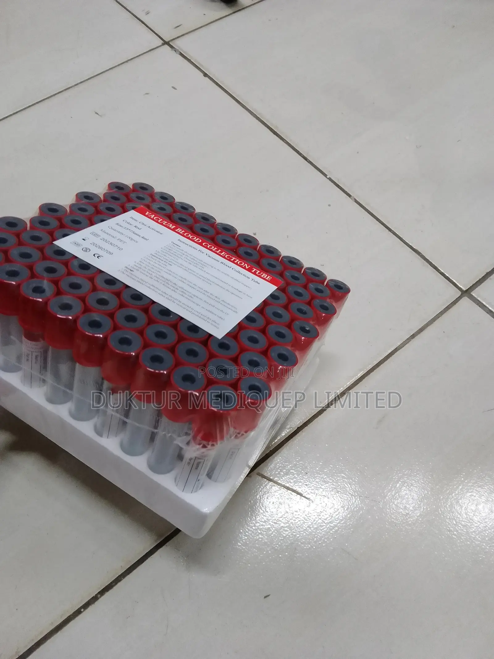 Red Top Vacuum Blood Collection Tubes 100pcs