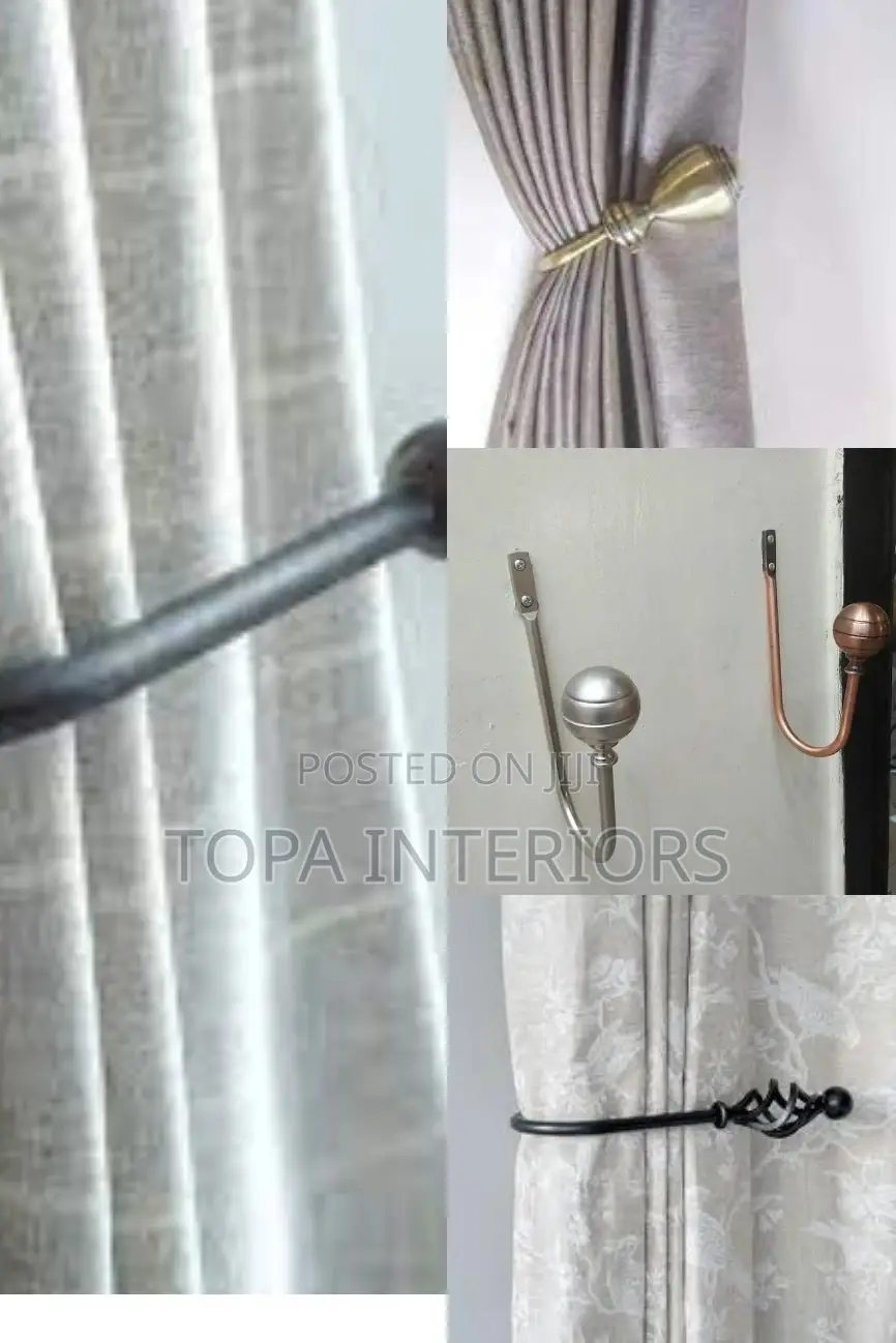 Metallic Curtain Holders for Curtain Organisation Daytime