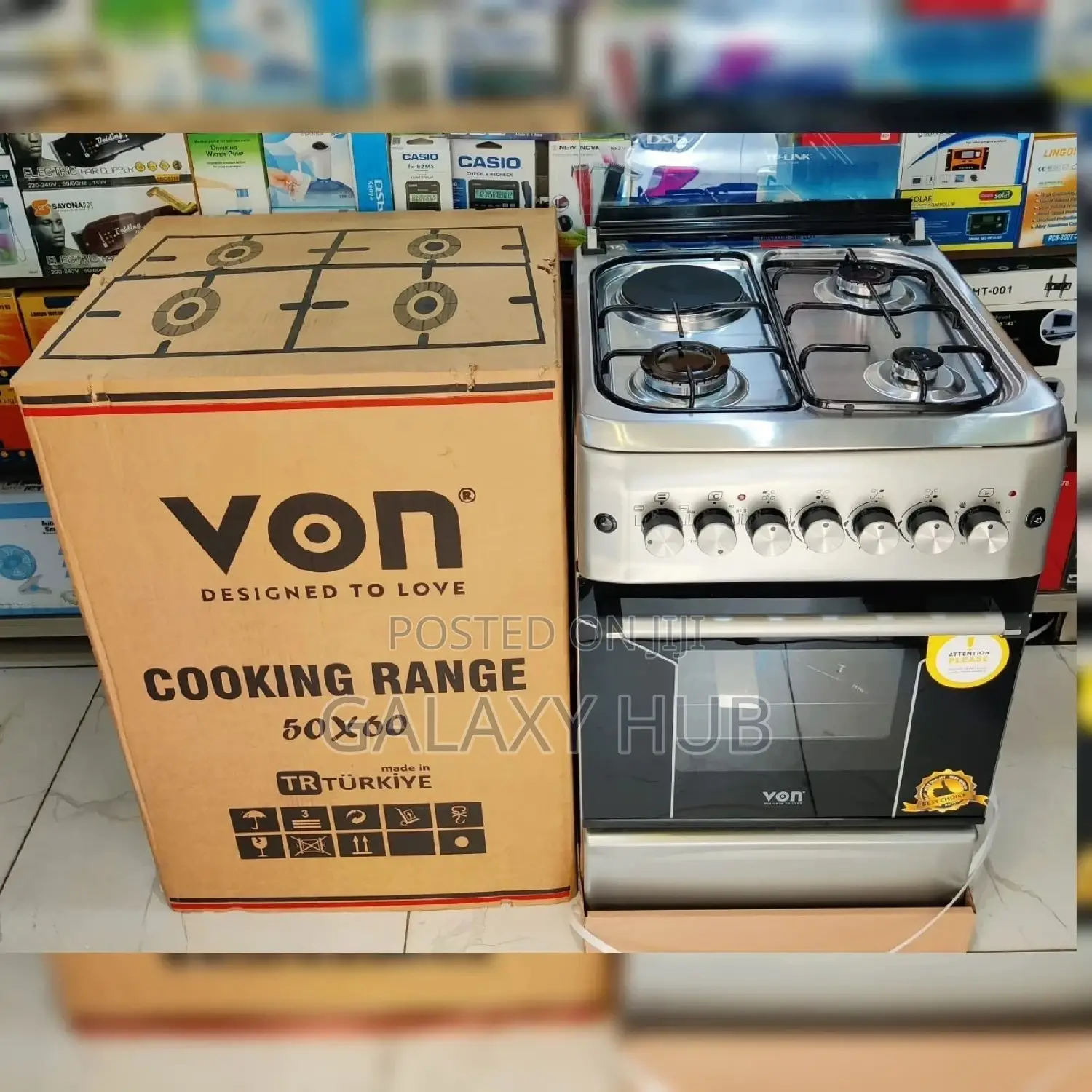 Von Standing Cooker
3g+1e
Electric Oven 
50cmx60cm