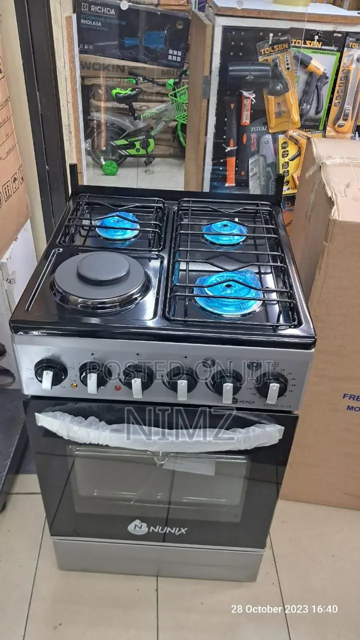 Nunix Cooker 3gas Burner 1 Electric Plate