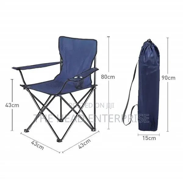 Fully Padded Camping Chair With Lumbar Support, Heavy Duty