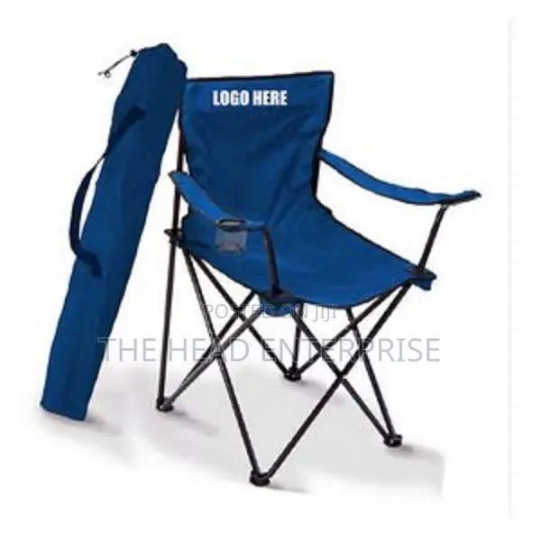 Padded XL Camping Folding Chair, Plush Oversize Camp Chair,