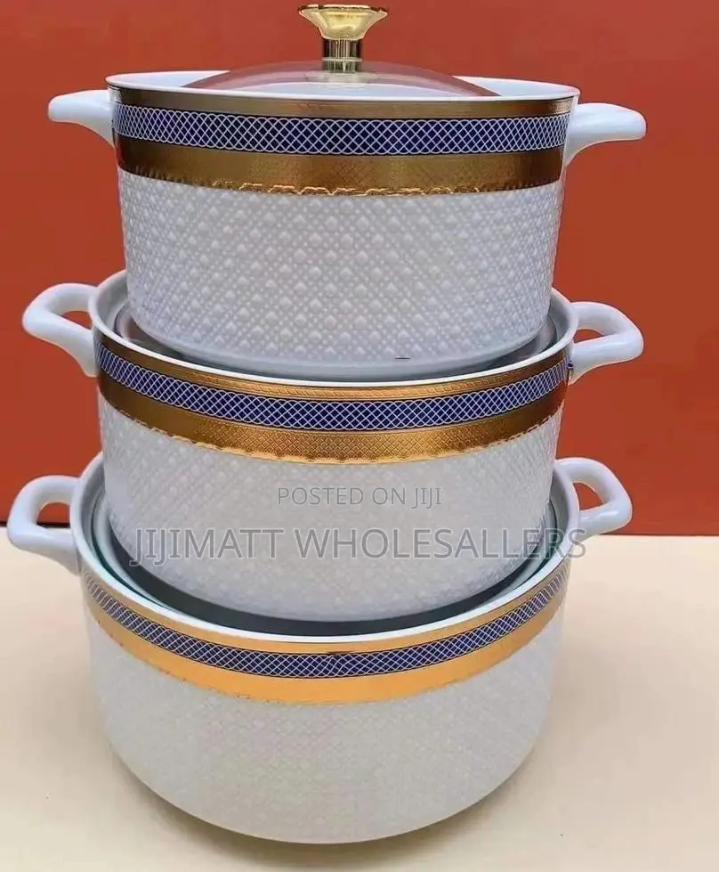 3 PCS Ceramic Bowl 4 LTRS ,3.5 and 2ltrs