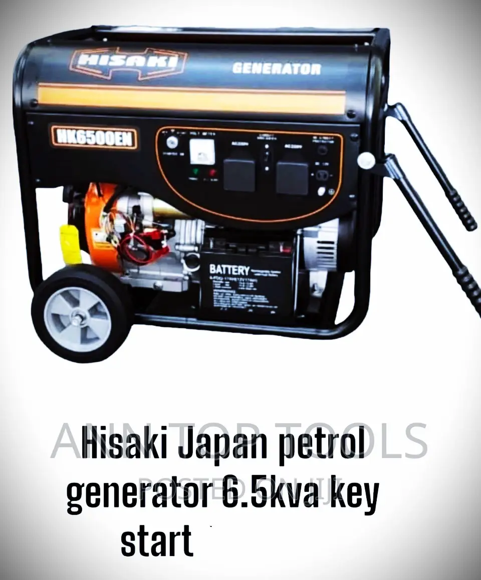 Hisaki Japan 6.5kva Key Start Petrol Generator
