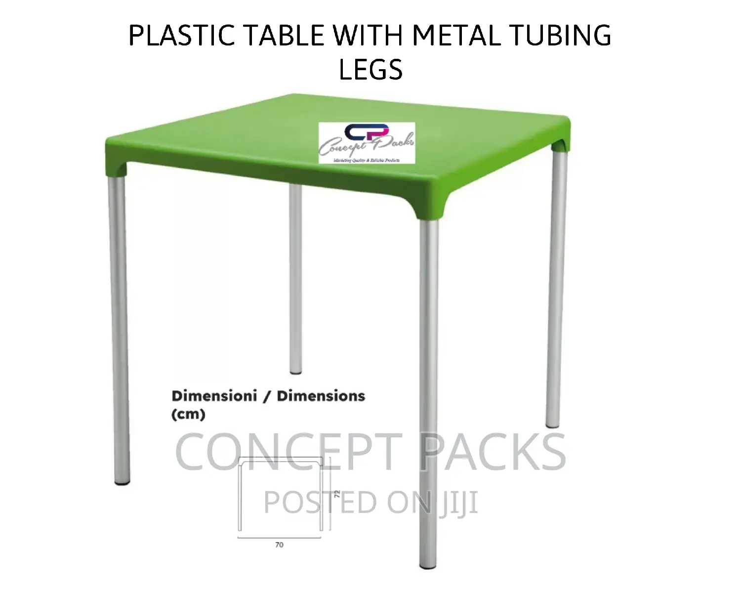 Boulevard Table With Aluminium Legs