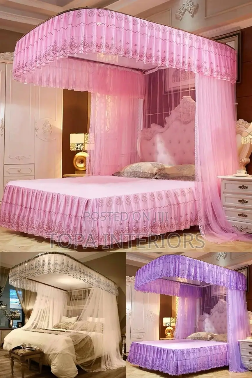 Pink Queen Size Bed Mosquito Nets Airy King Size Bed Nets