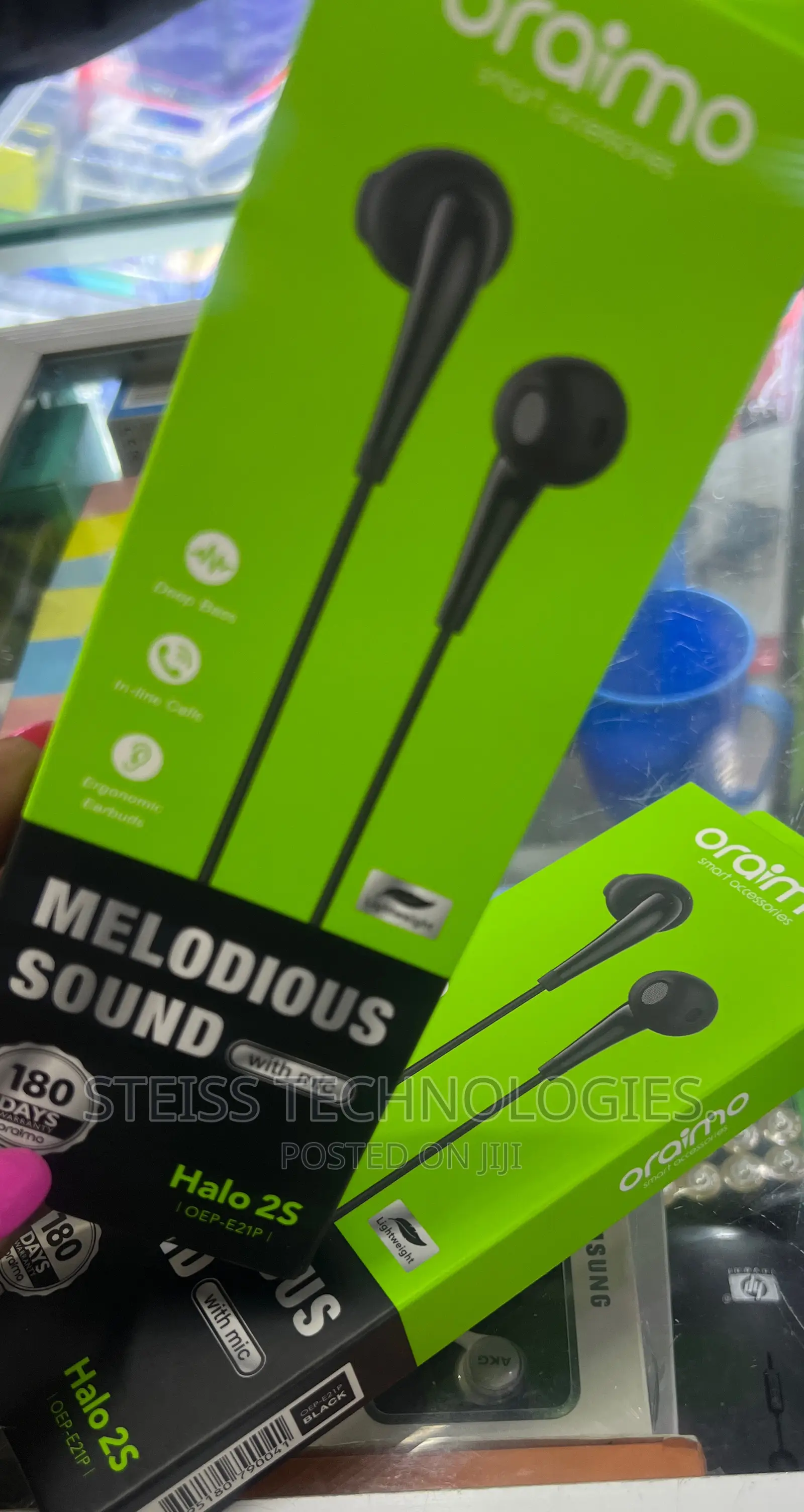 Flat Wired Oraimo Headsets.