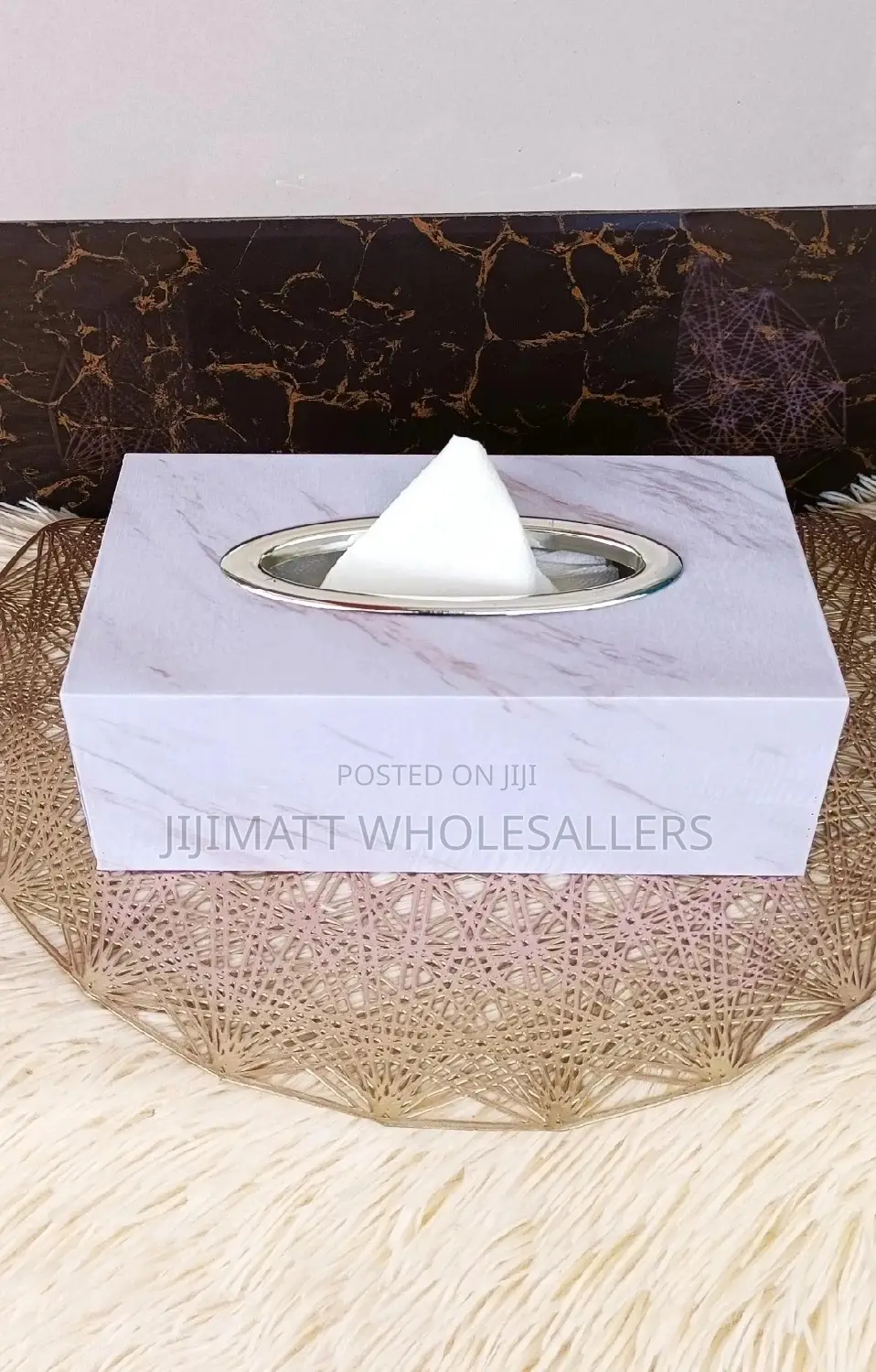 Marble Tissue Holder