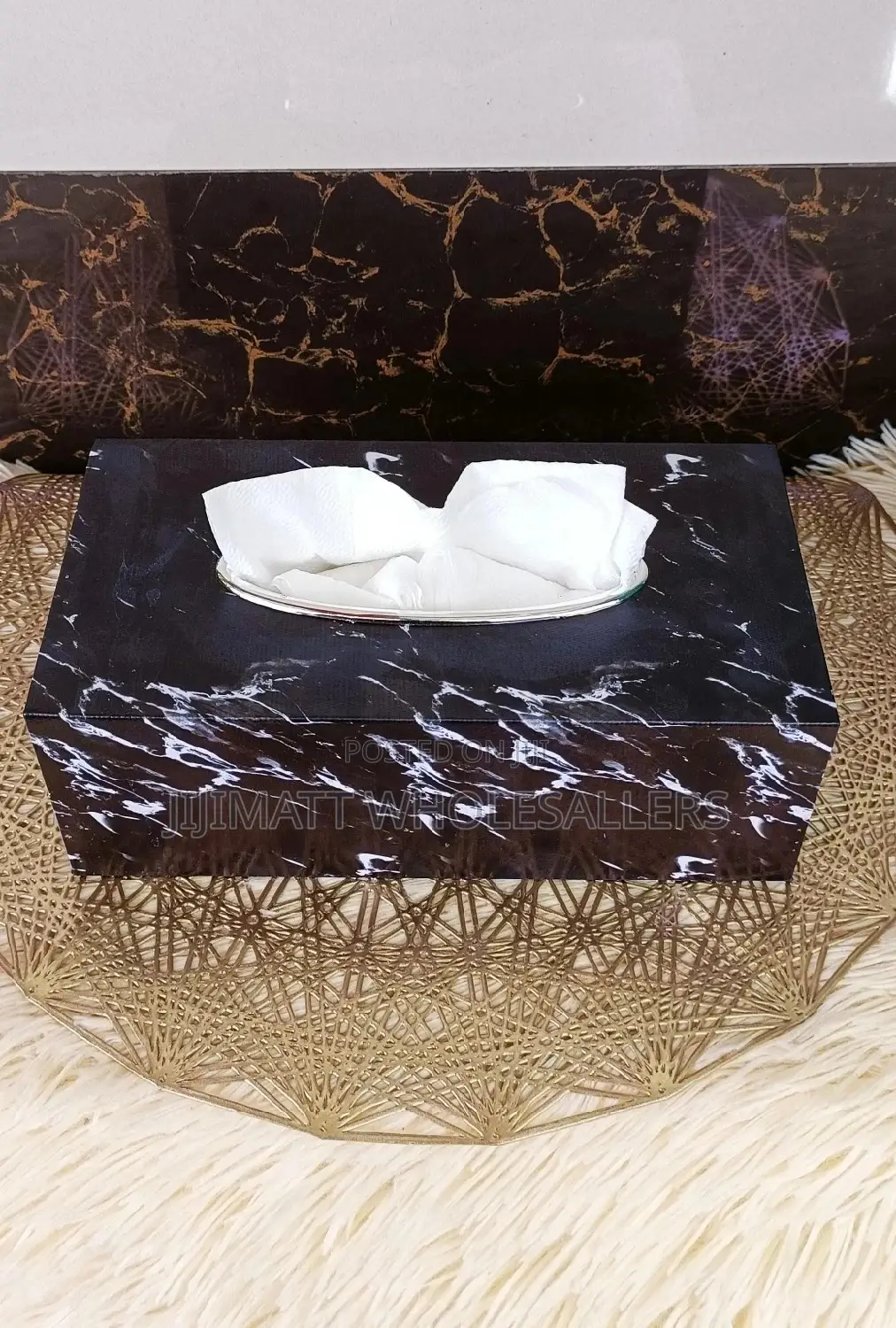 Marble Tissue Holder