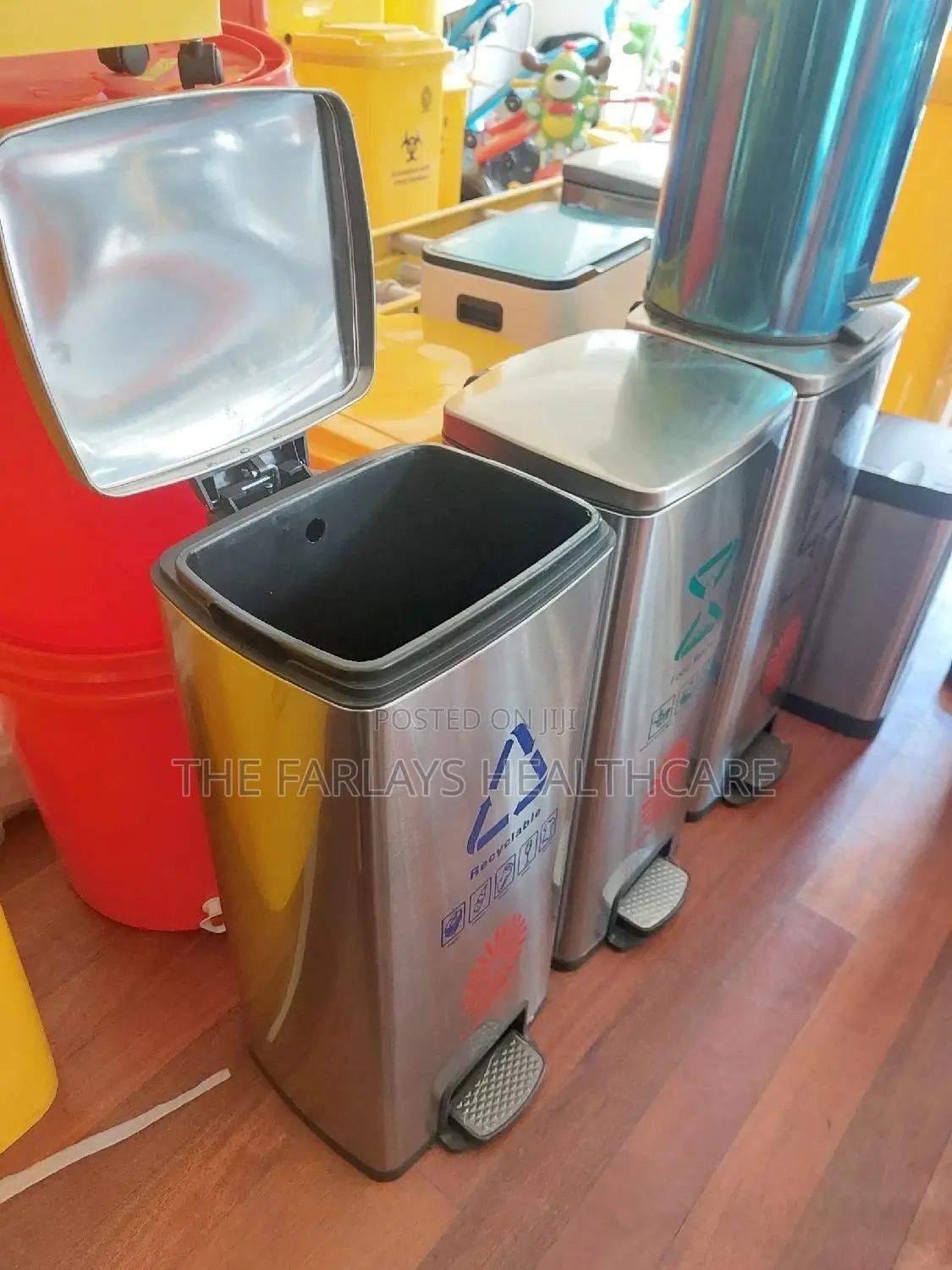 Pedal Bins - Stainless Steel.
