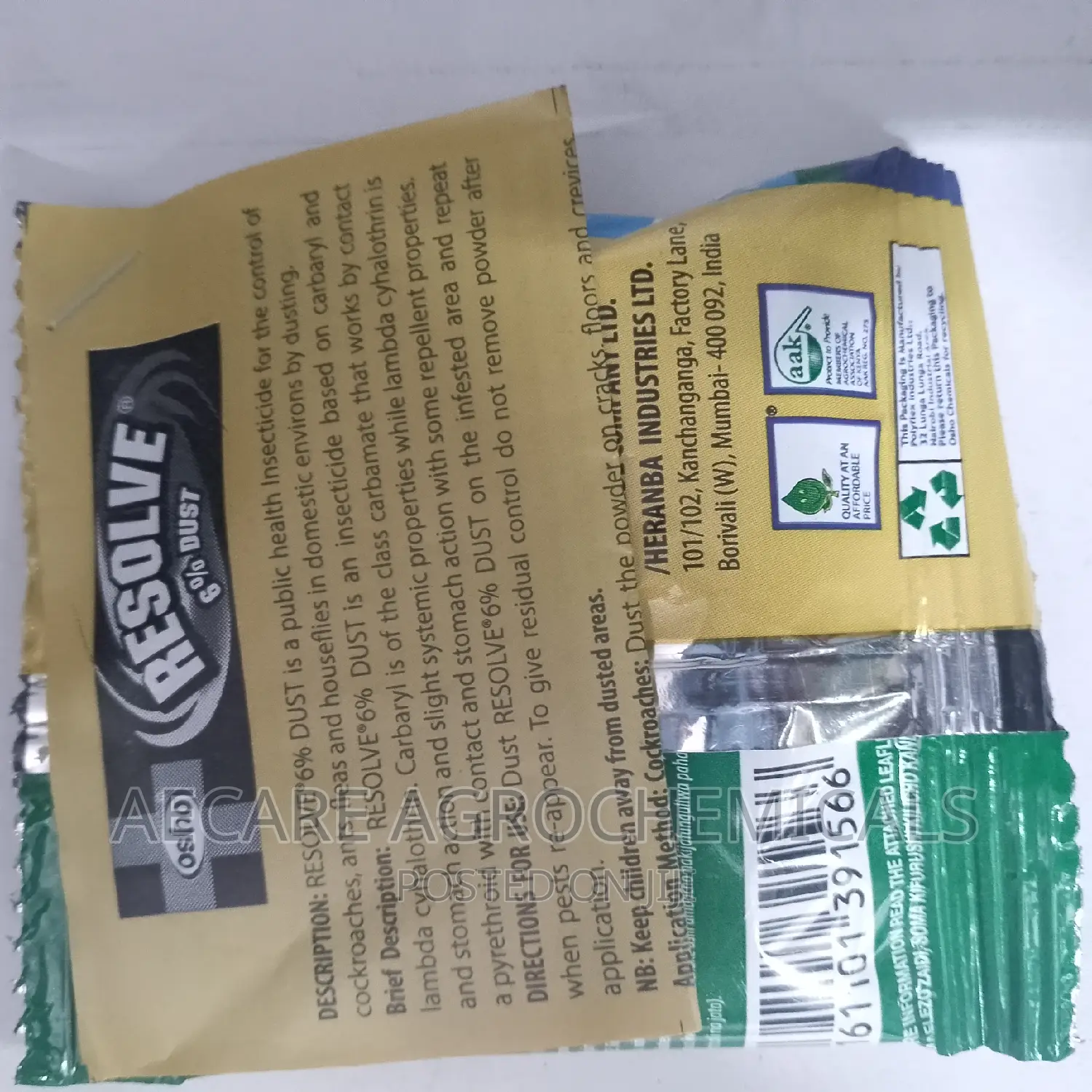 Resolve 6% Dust Public Health Insecticide 10grams