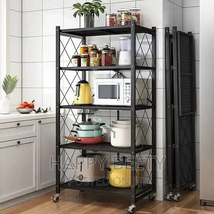 Foldable Movable Metallic Storage Rack