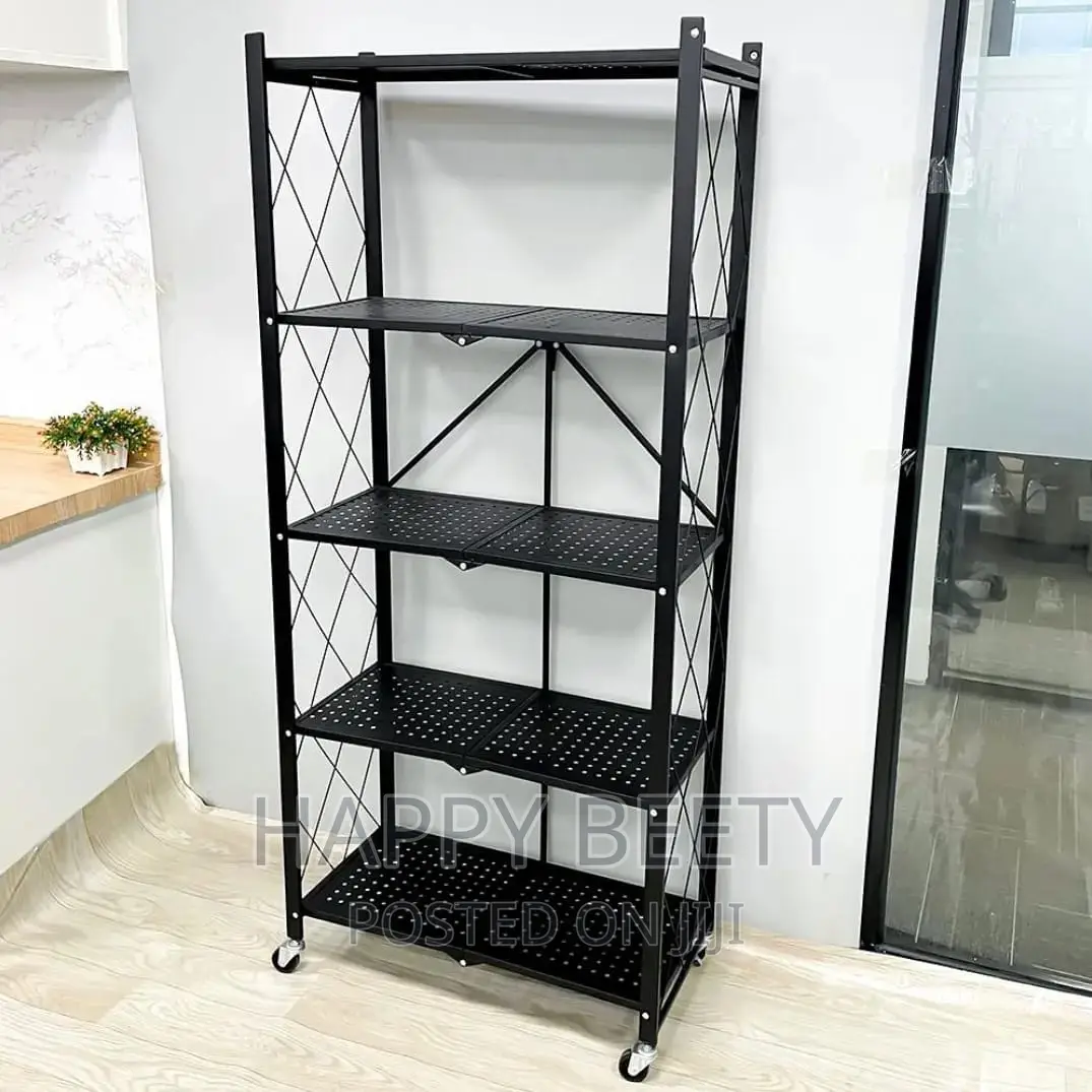 Foldable Movable Metallic Storage Rack