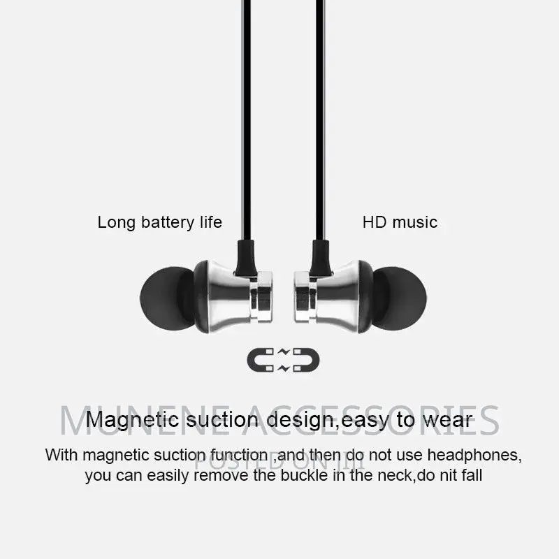 Neckband in-Ear Earphone Mic Wireless Noise Cancel Bluetooth