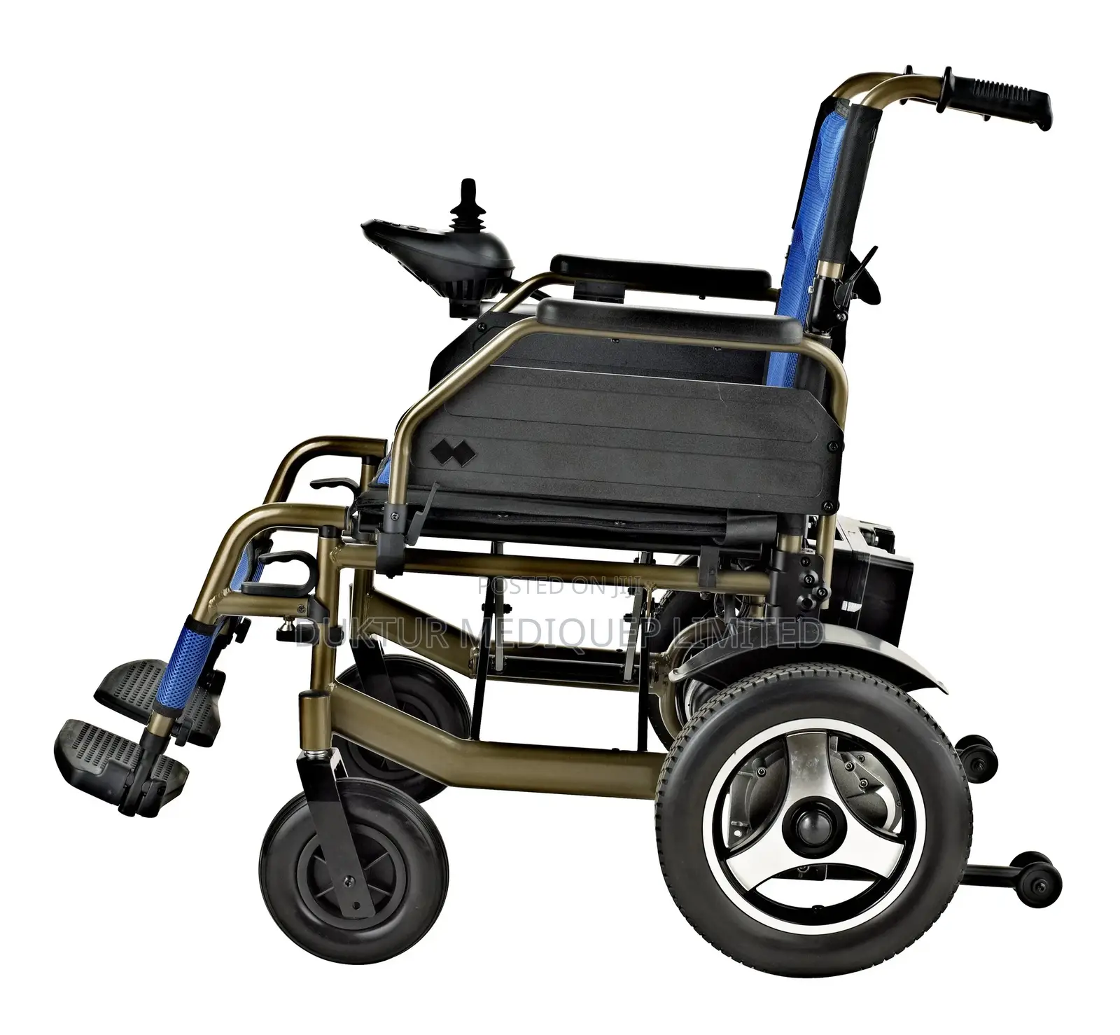 Compact Folding Electric Wheelchair (Blue)