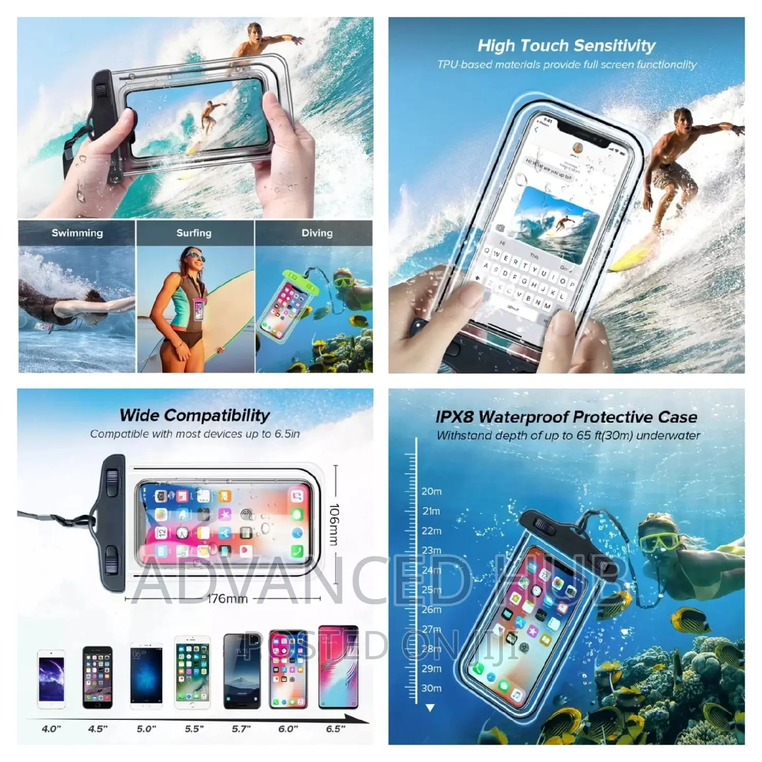 Water Proof Phone Case Touch Screen Sensitive