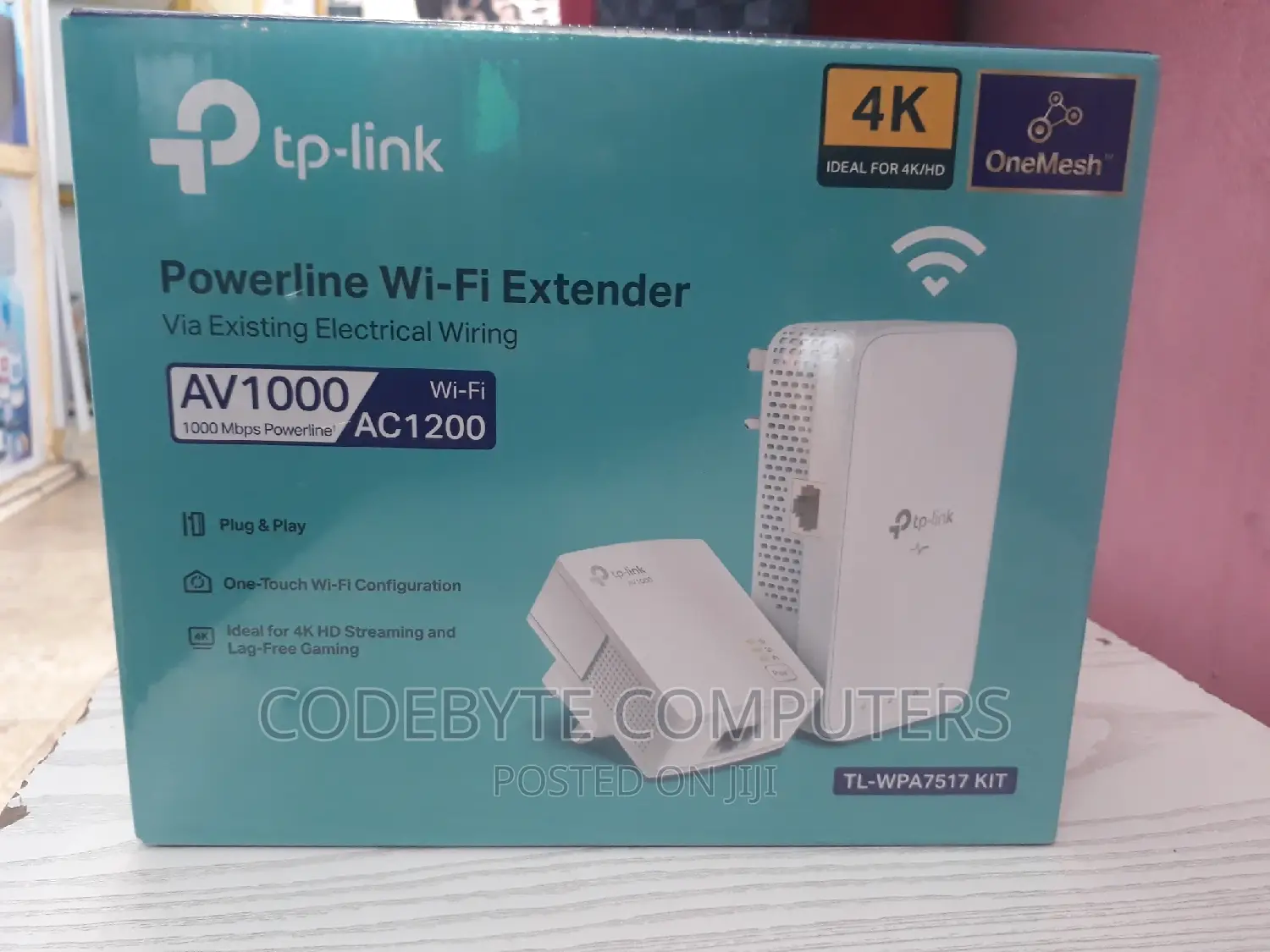 Tp-Link Powerline Wifi Extender (Tl-Wpa7517kit) Av1000